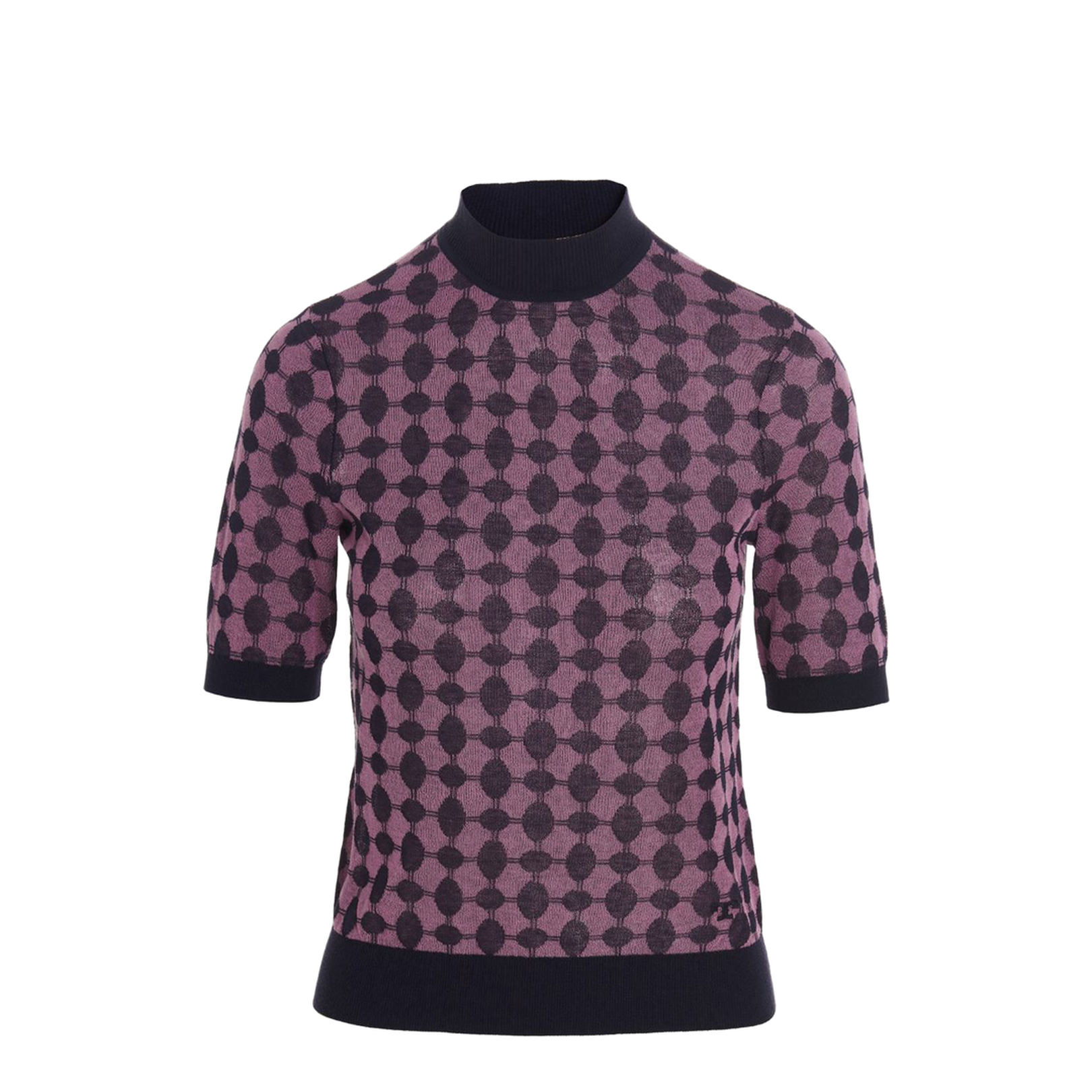 Patterned Turtleneck