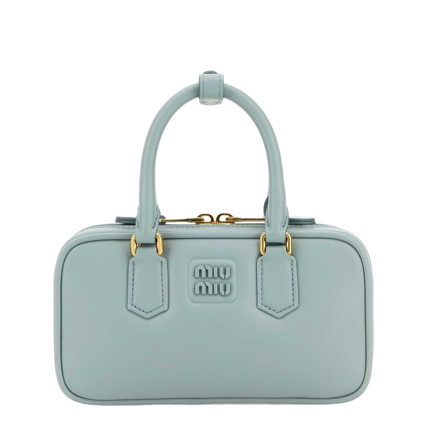 Pastel Light Blue Nappa Leather Handbag