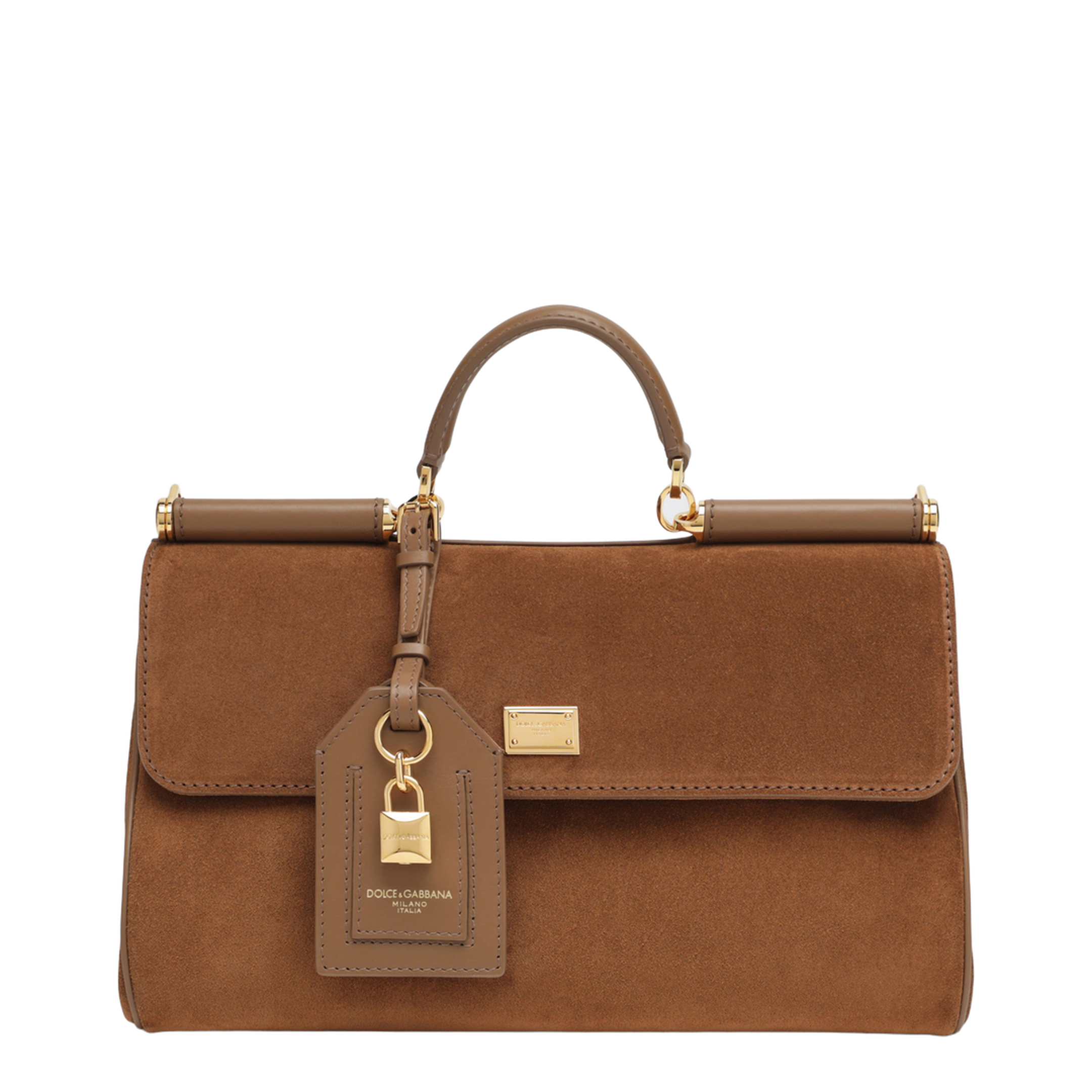MAYFEYR - Dolce & Gabbana - Medium Sicily Bag In Camel Suede Leather - BB7782BO9038Y121