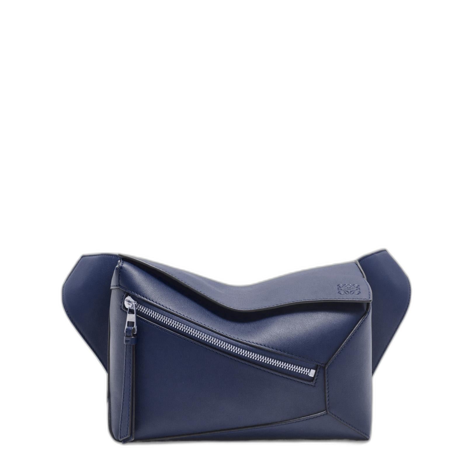 经典小牛皮小号拼图腰包