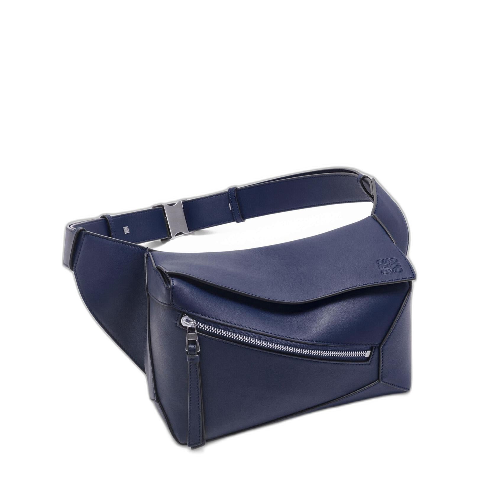 经典小牛皮小号拼图腰包