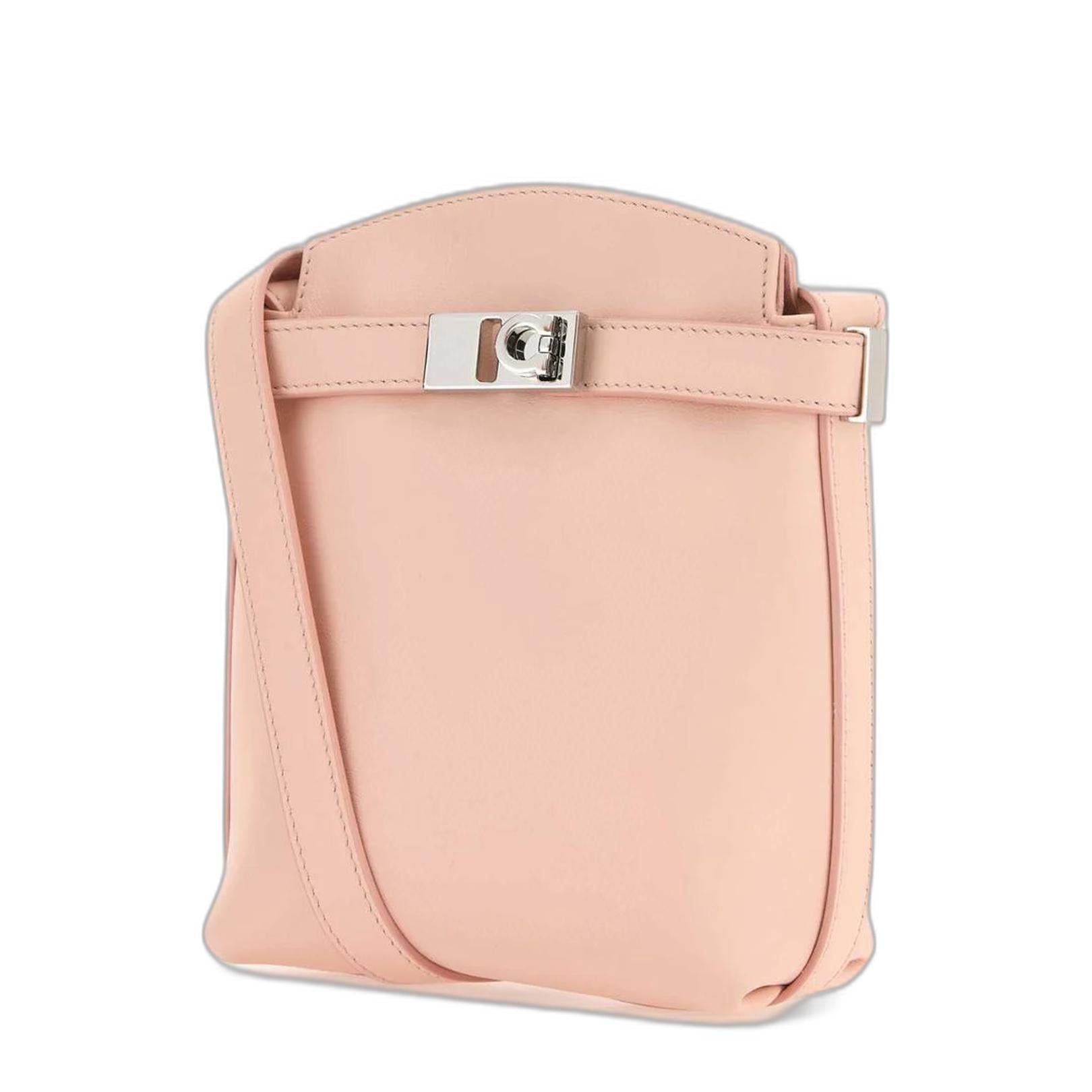 Ferragamo Pastel Pink Leather Gancini Phone Case