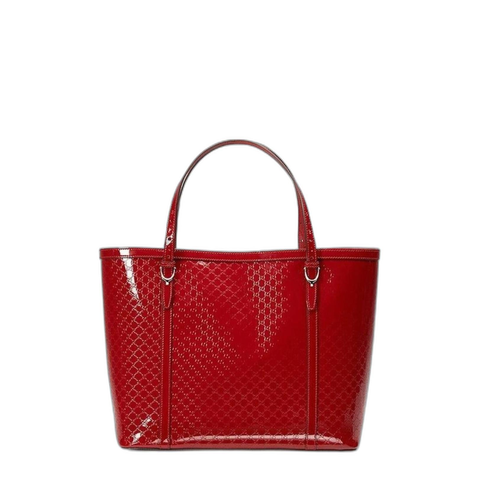 GG Tote Bag in Red Patent Leather