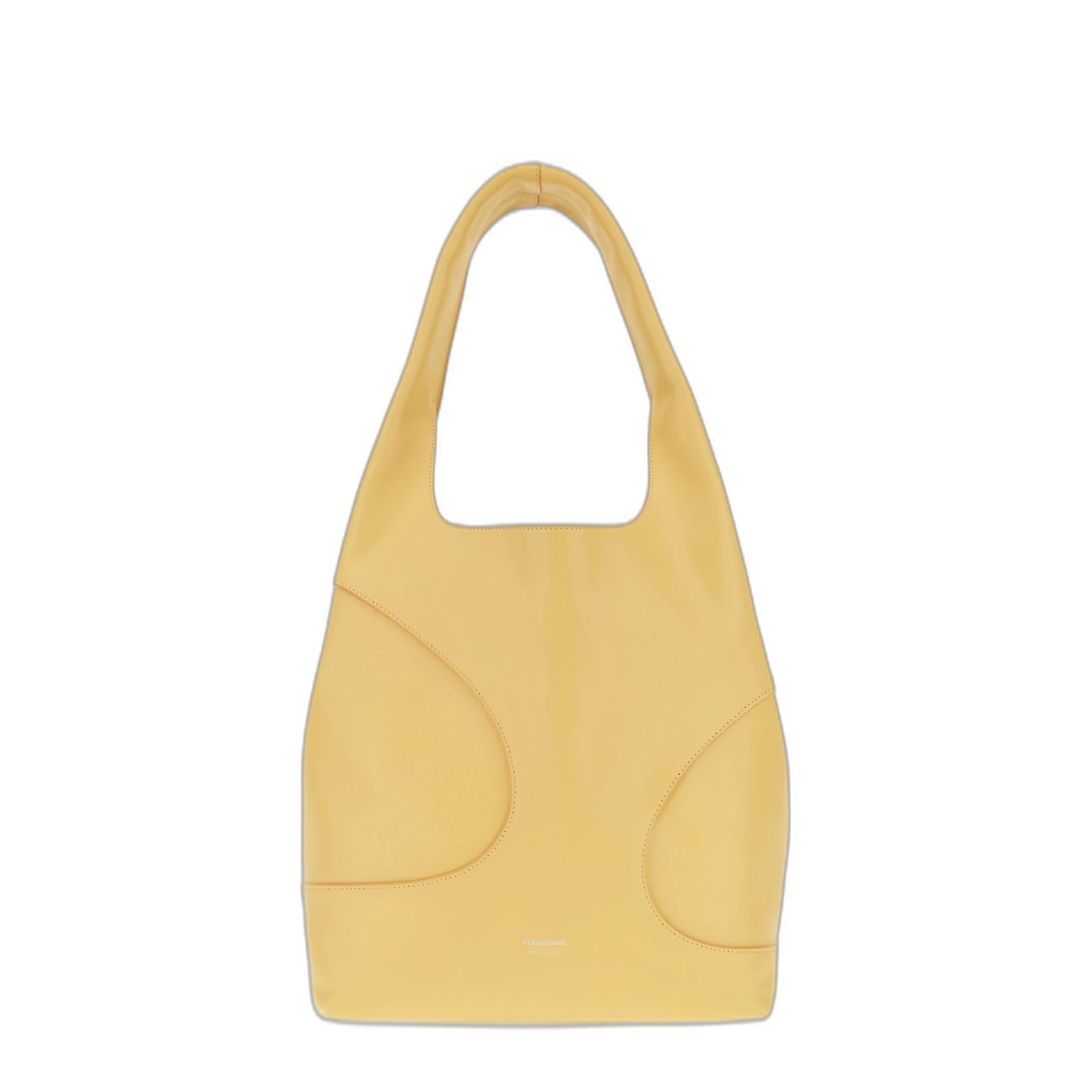 Ferragamo Yellow Leather Shoulder Bag