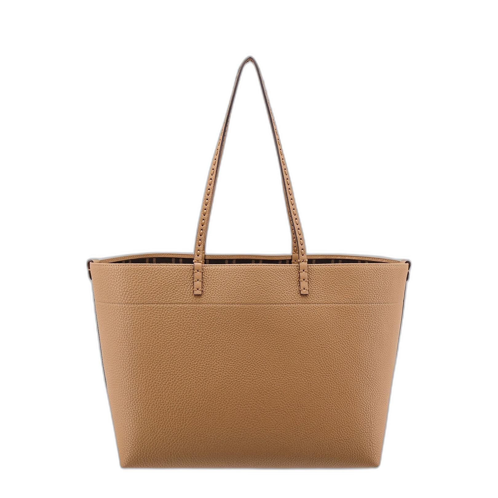 Roll Medium Tote Bag In Grainy Leather