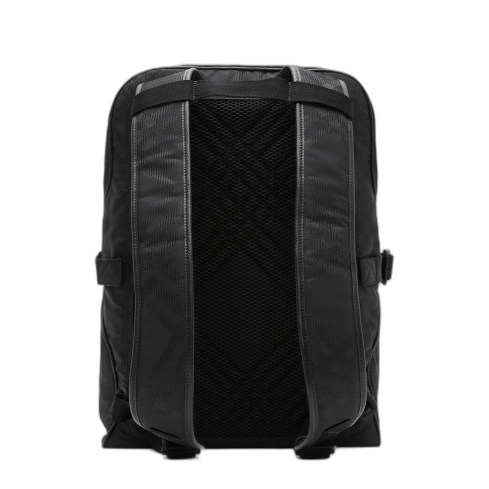 Check Jacquard Backpack in Black