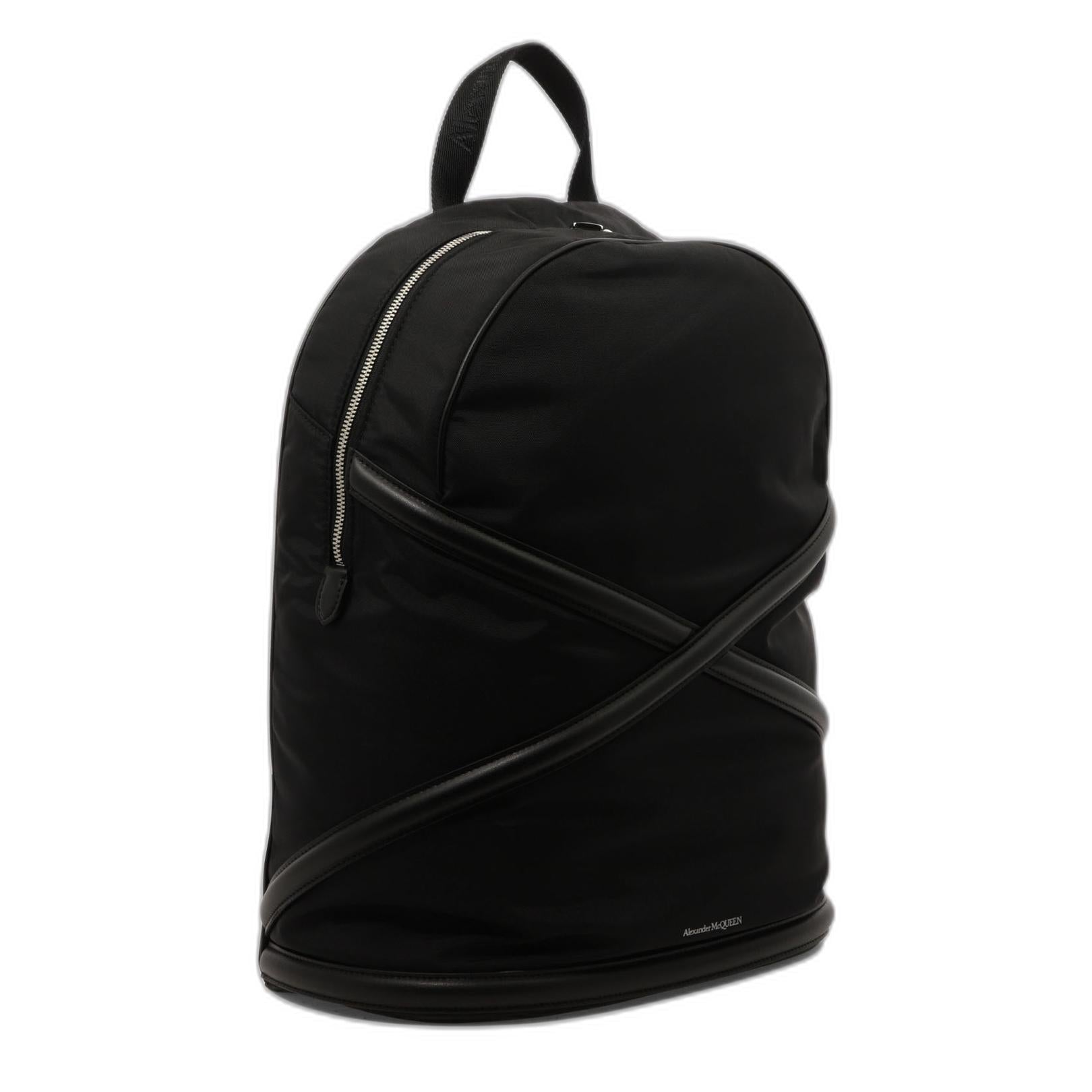 Black Nylon Harness Backpack