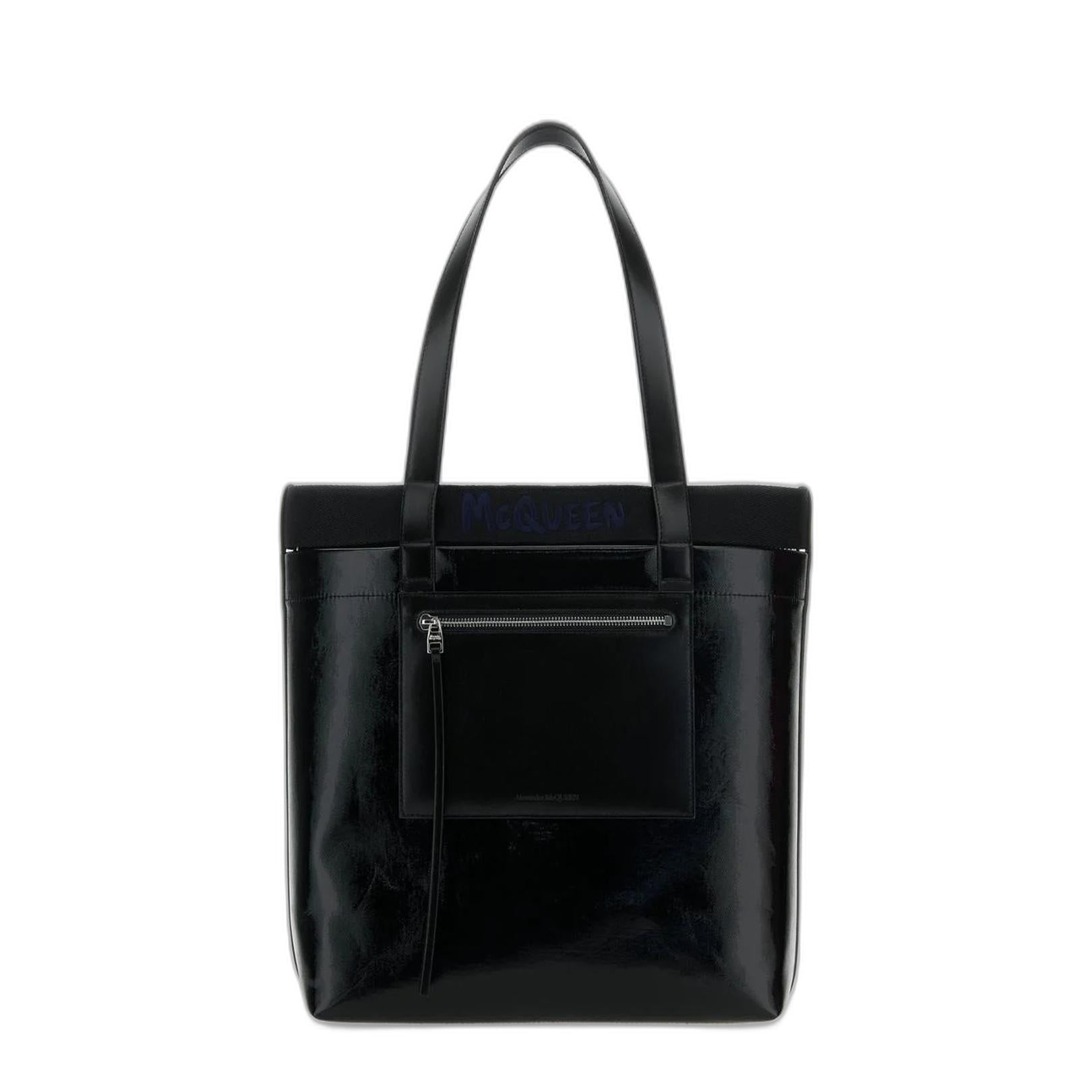 Black Fabric Shopping Bag