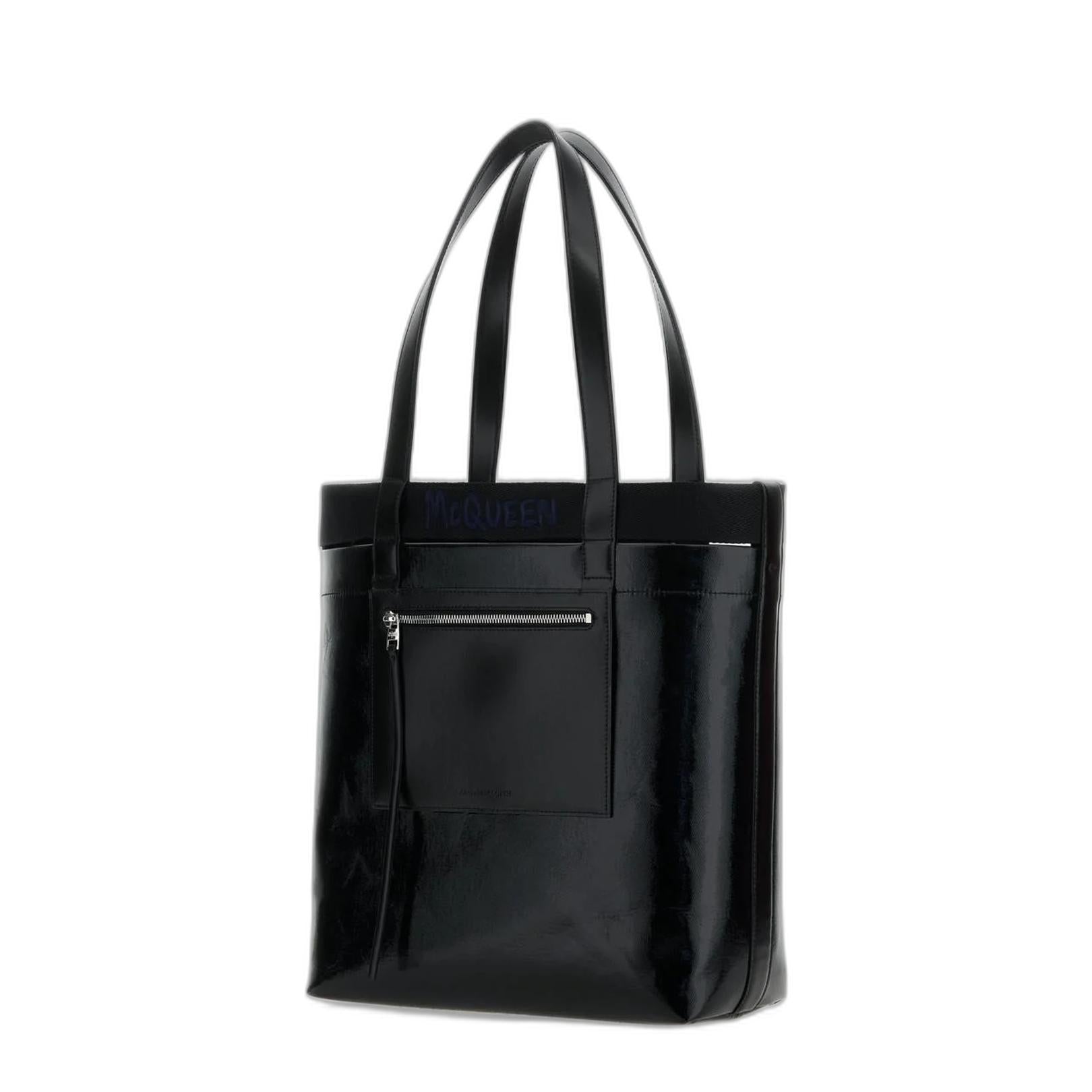 Black Fabric Shopping Bag