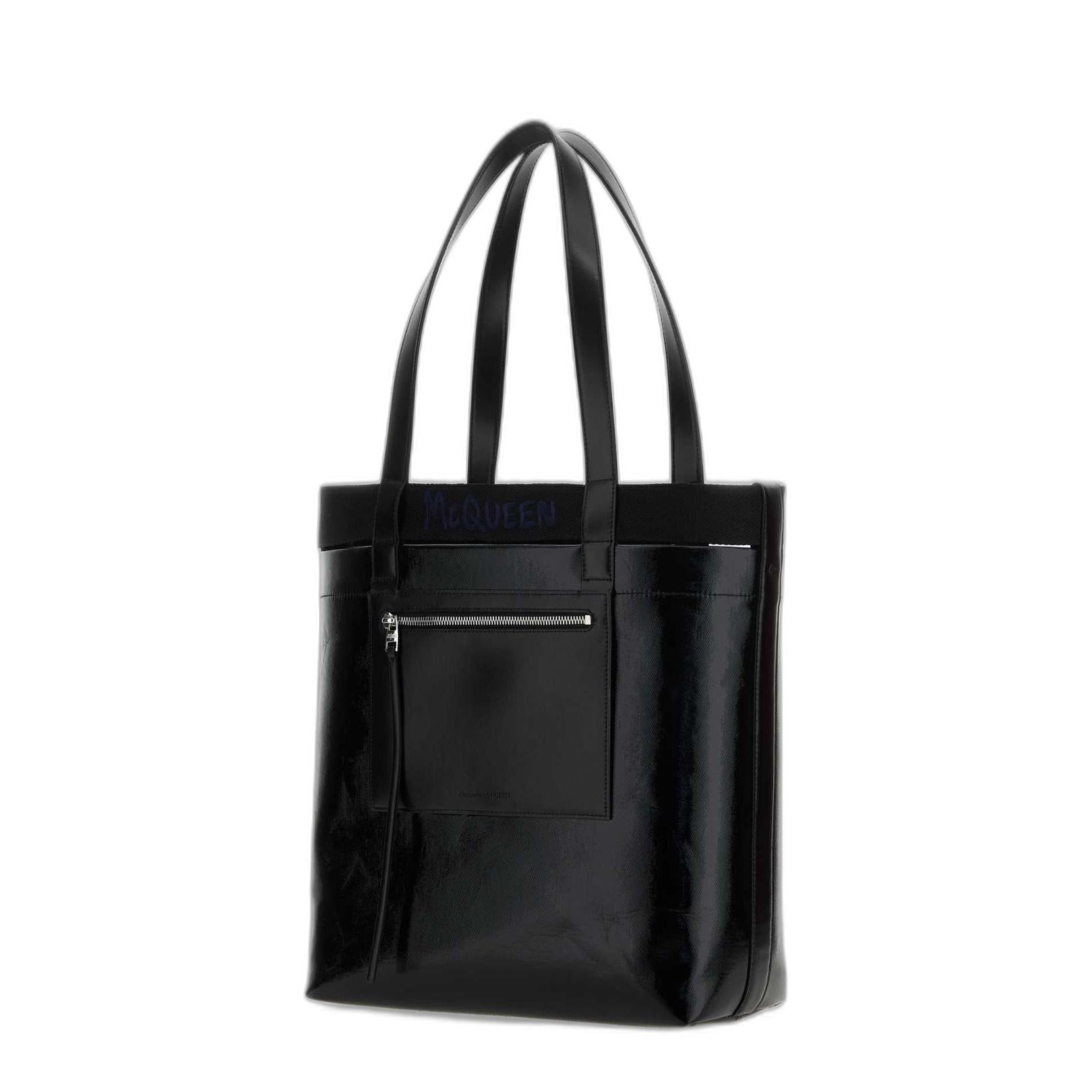 Black Fabric Shopping Bag