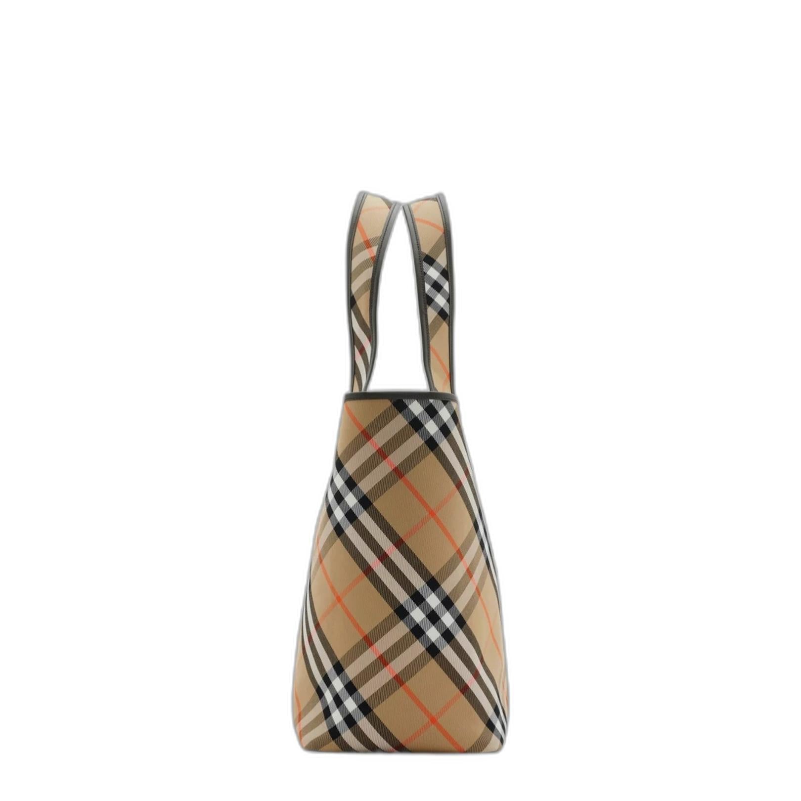 Medium Check Tote in Sand