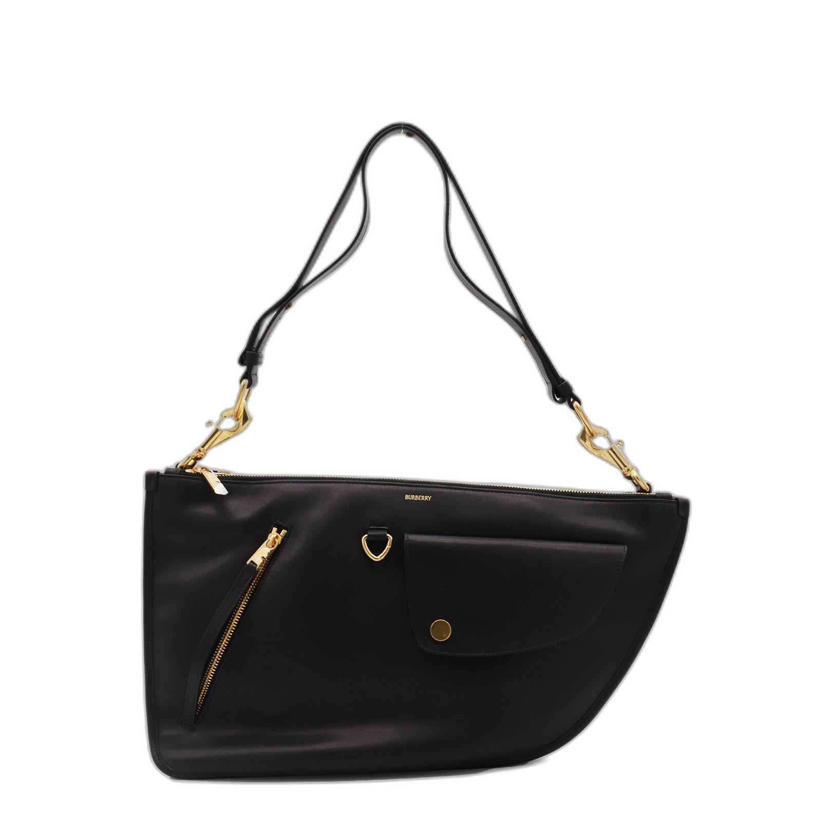 Black Leather Shoulder Bag