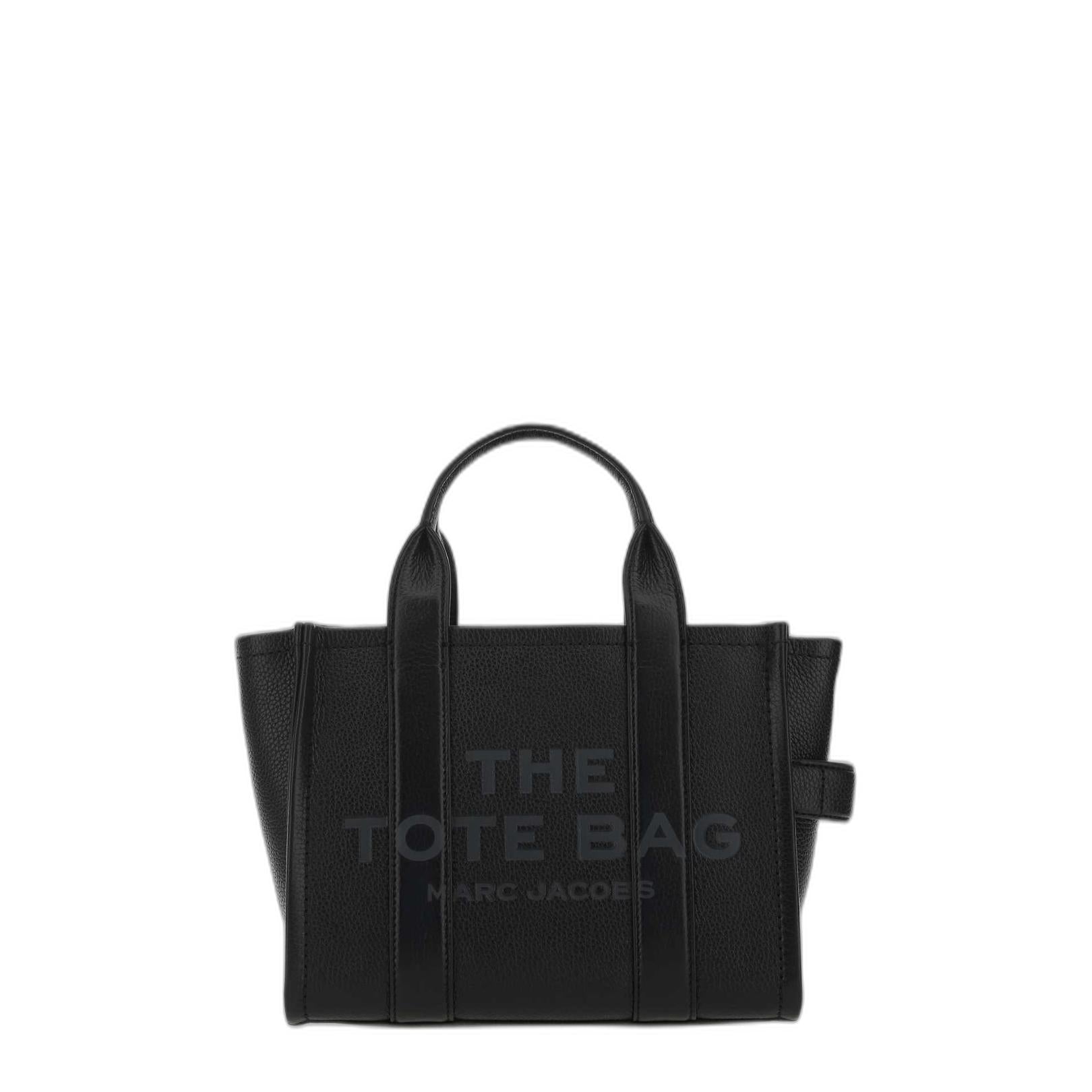 トートバッグ MARC JACOBS THE SMALL TOTE GRAINY LEATHER BAG Marc Jacobs New The Small Tote Black Shiny Crinkle Leather