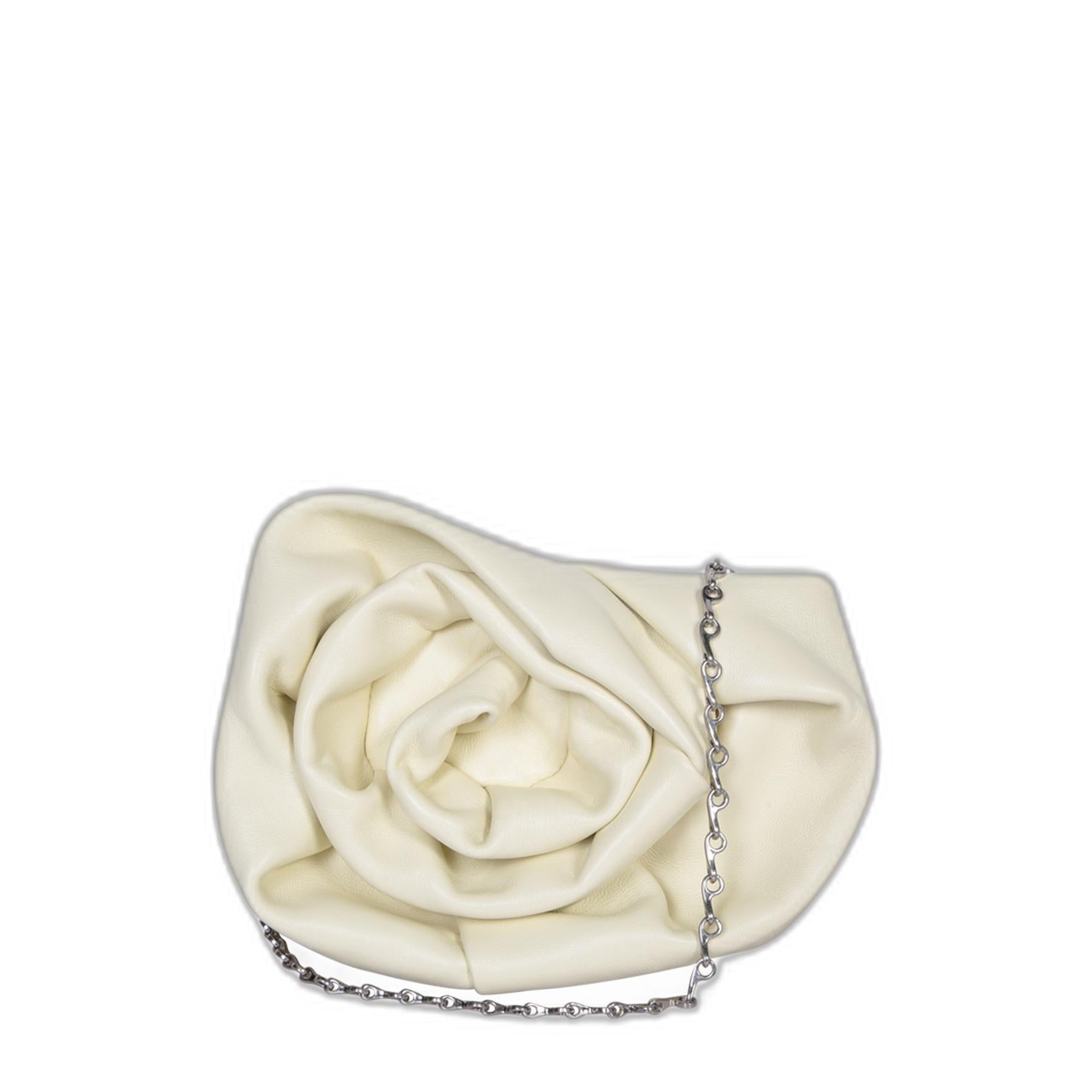 玫瑰手拿包鏈條黃色包