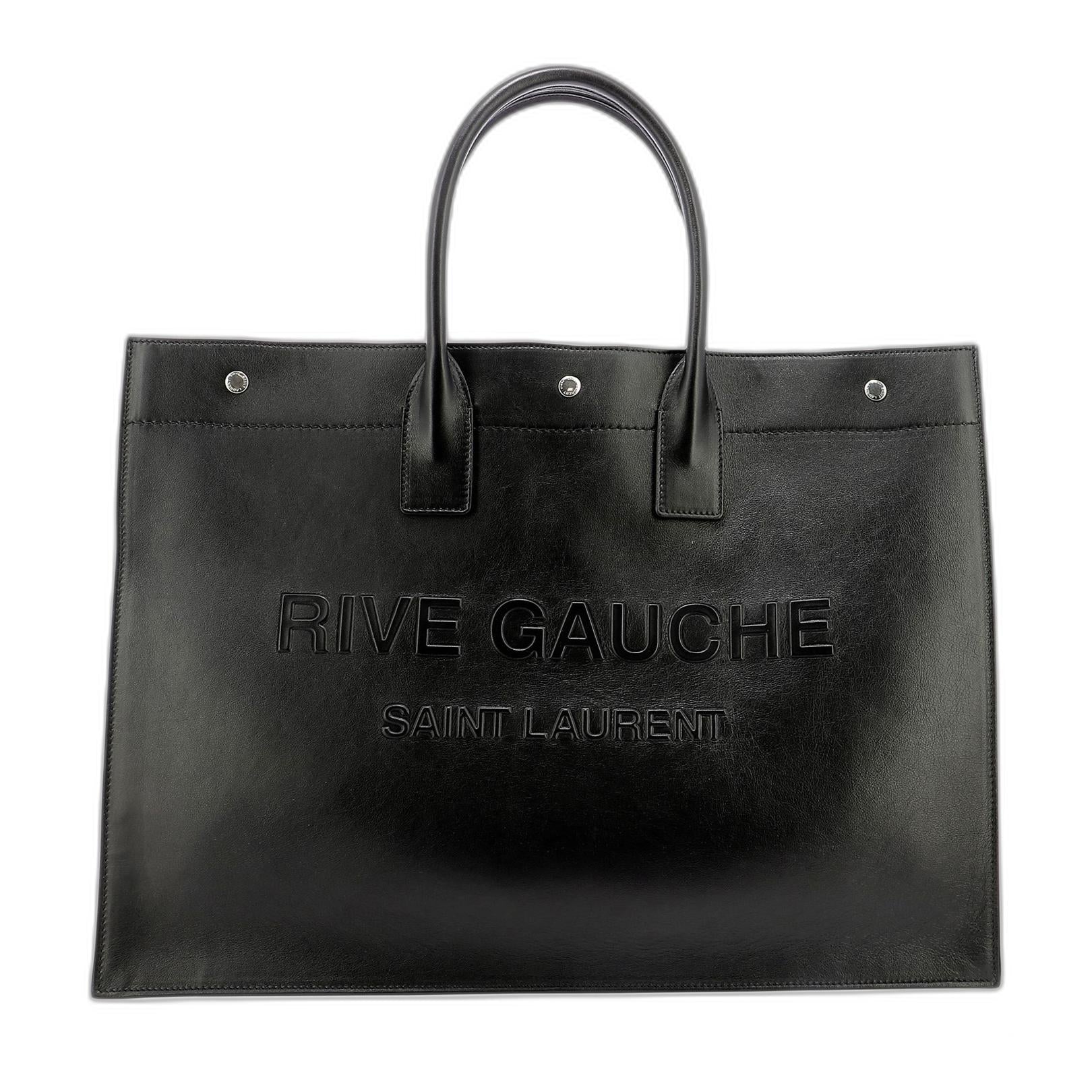 Rive Gauche 大号光滑皮革托特包