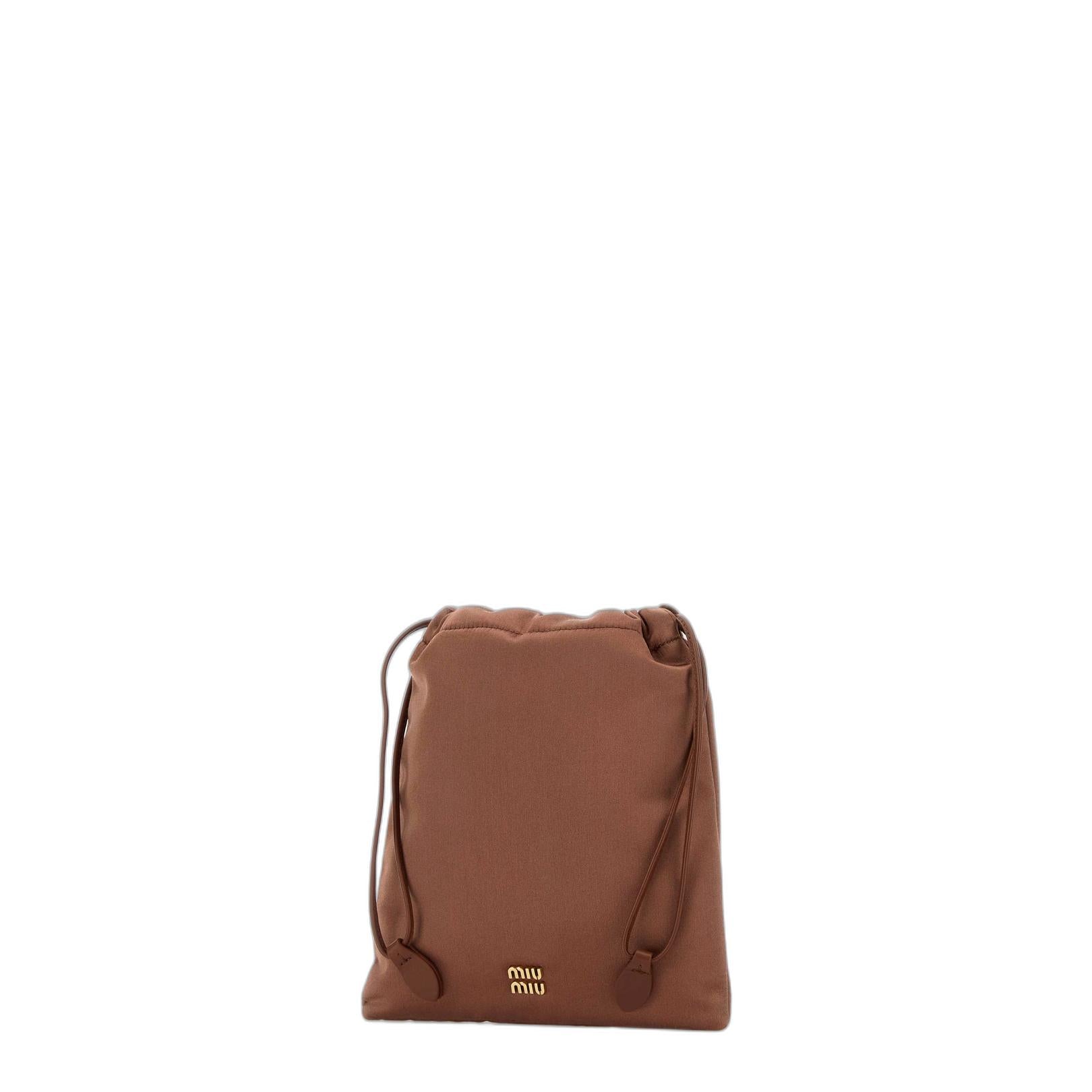 Brown Satin Pouch