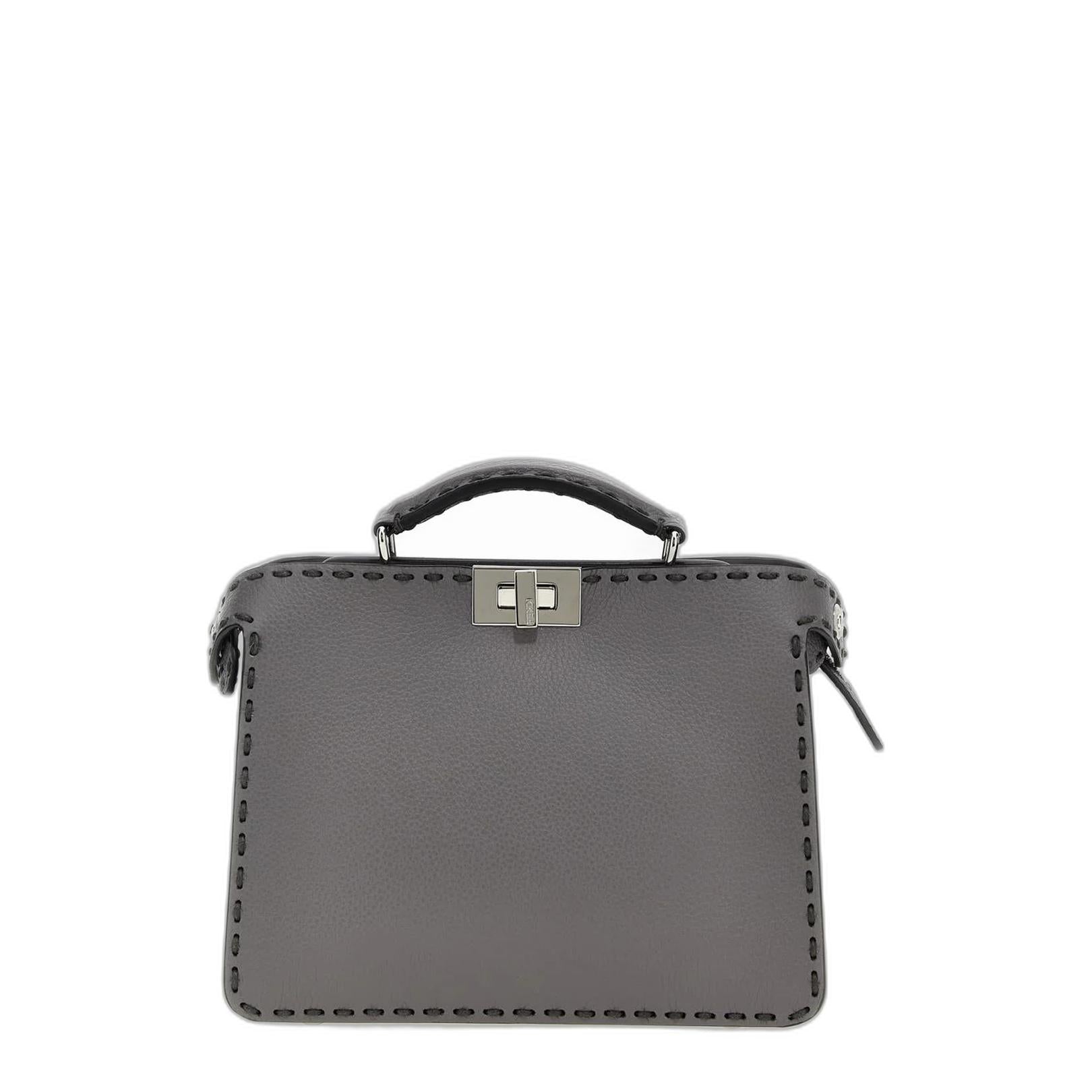 Peekaboo ISeeU Small
Grey Leather Bag