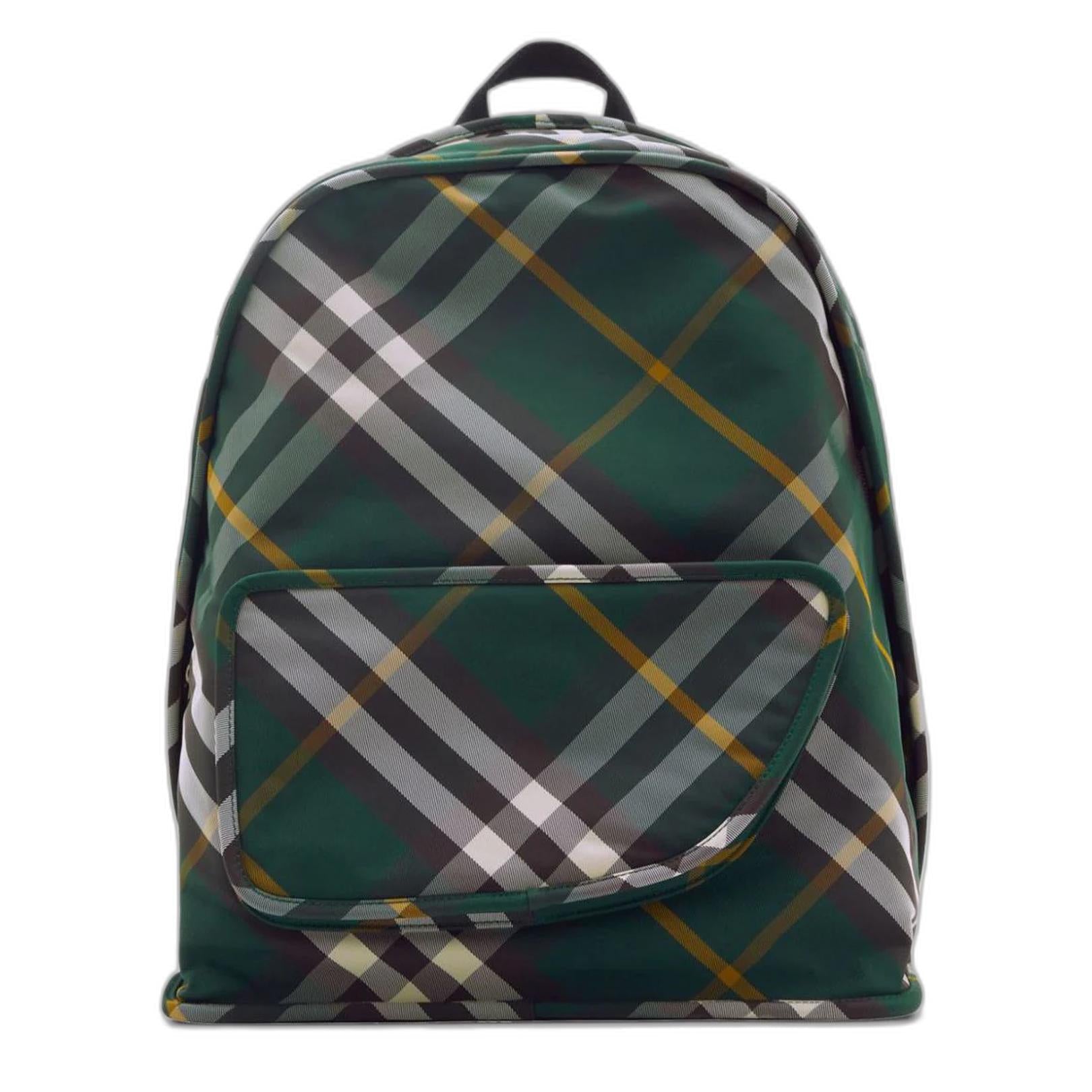 Check Motif Nylon Backpack