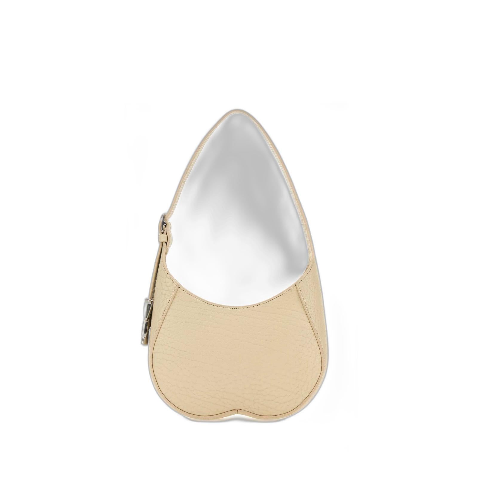 Small Chess Ivory Leather Bag