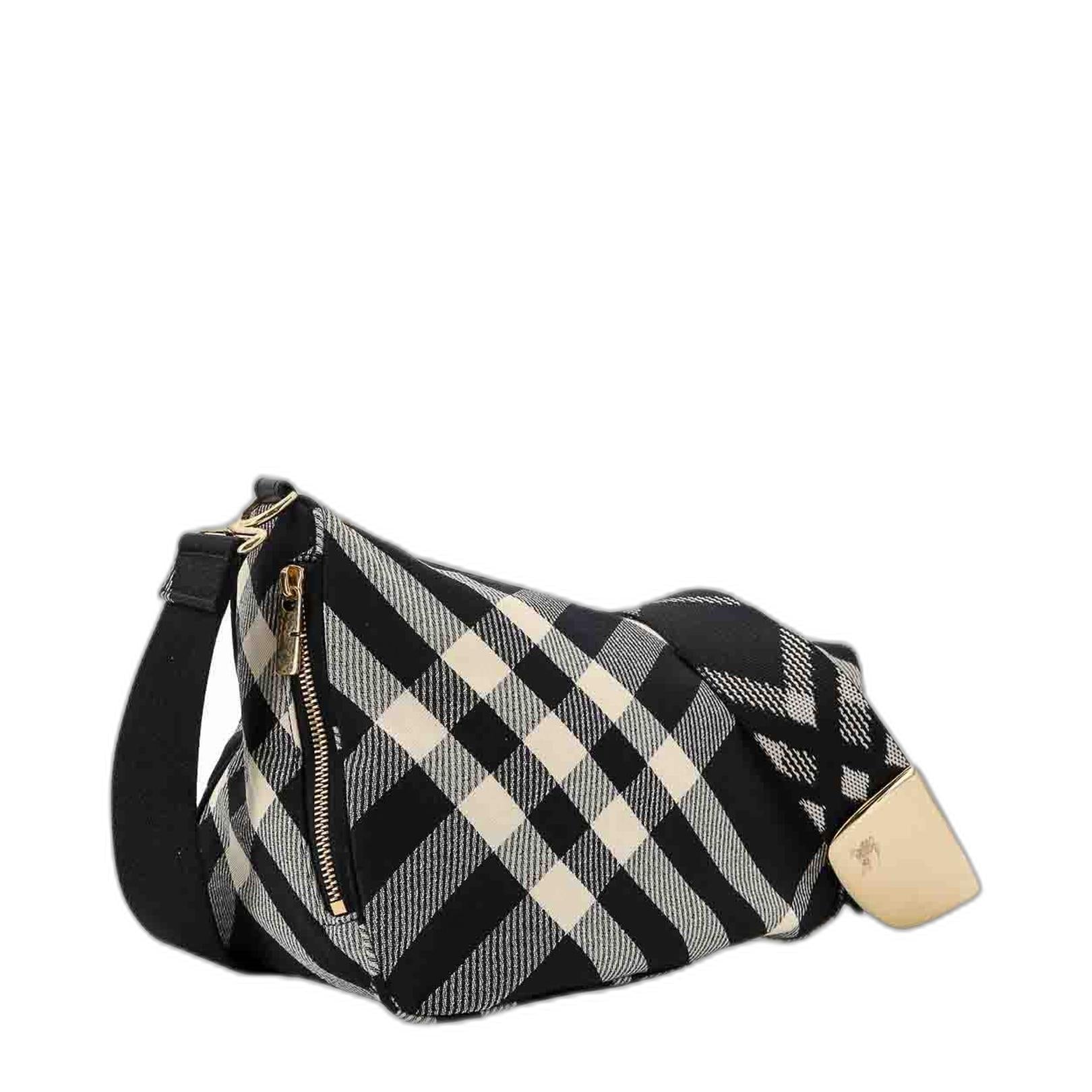 Shield Check Printed Shoulder Bag
