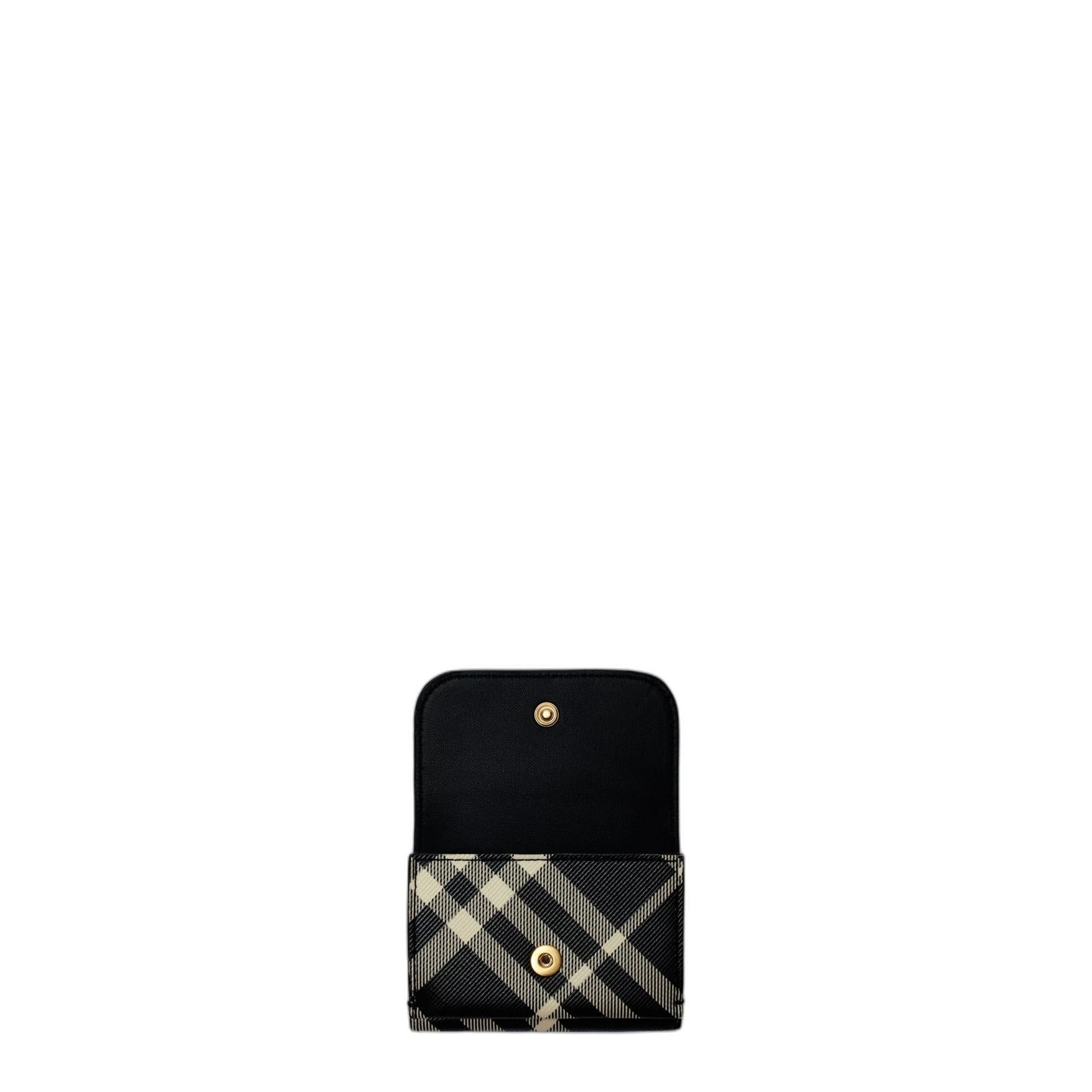 Check Compact Wallet in Black/calico