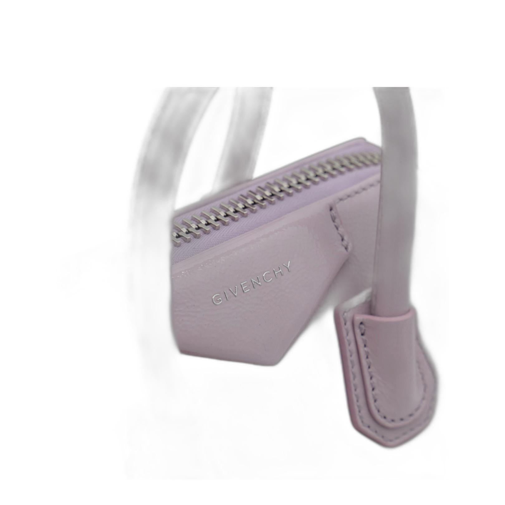 Pink Leather Antigona Top Handle Bag