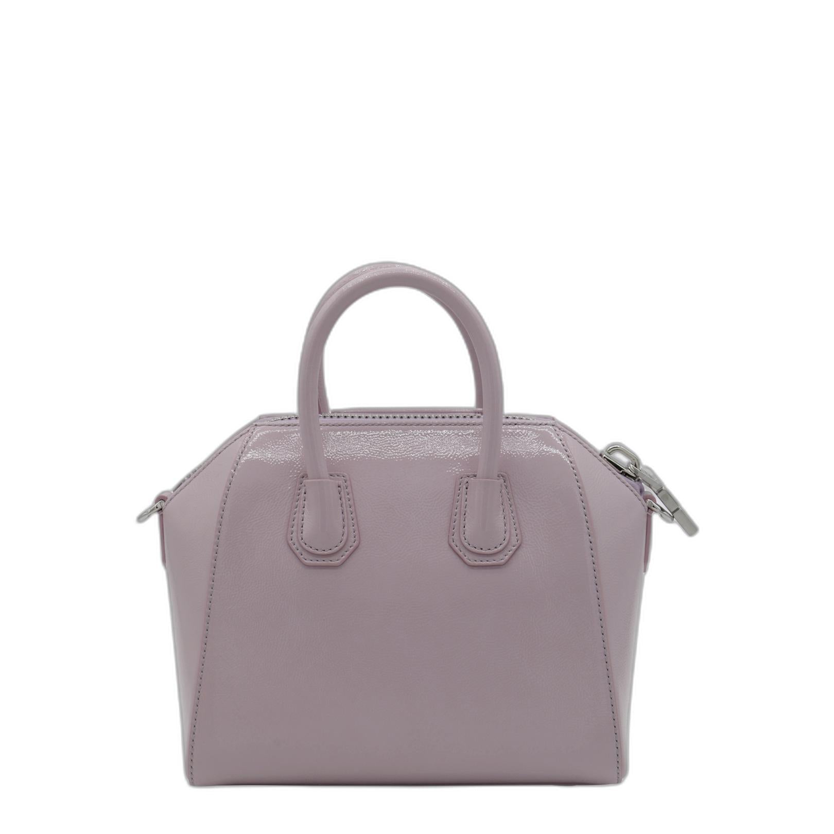 Pink Leather Antigona Top Handle Bag