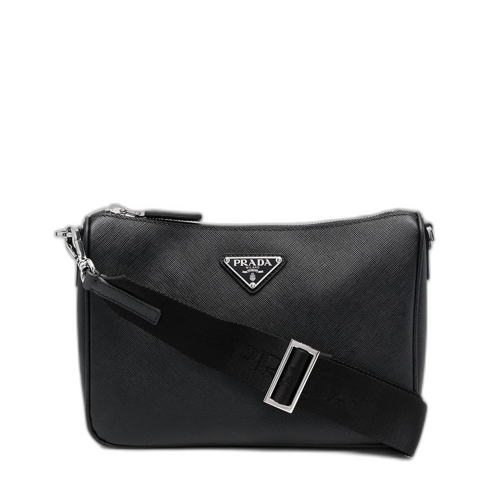 Saffiano Leather Crossbody Bag with Pouch