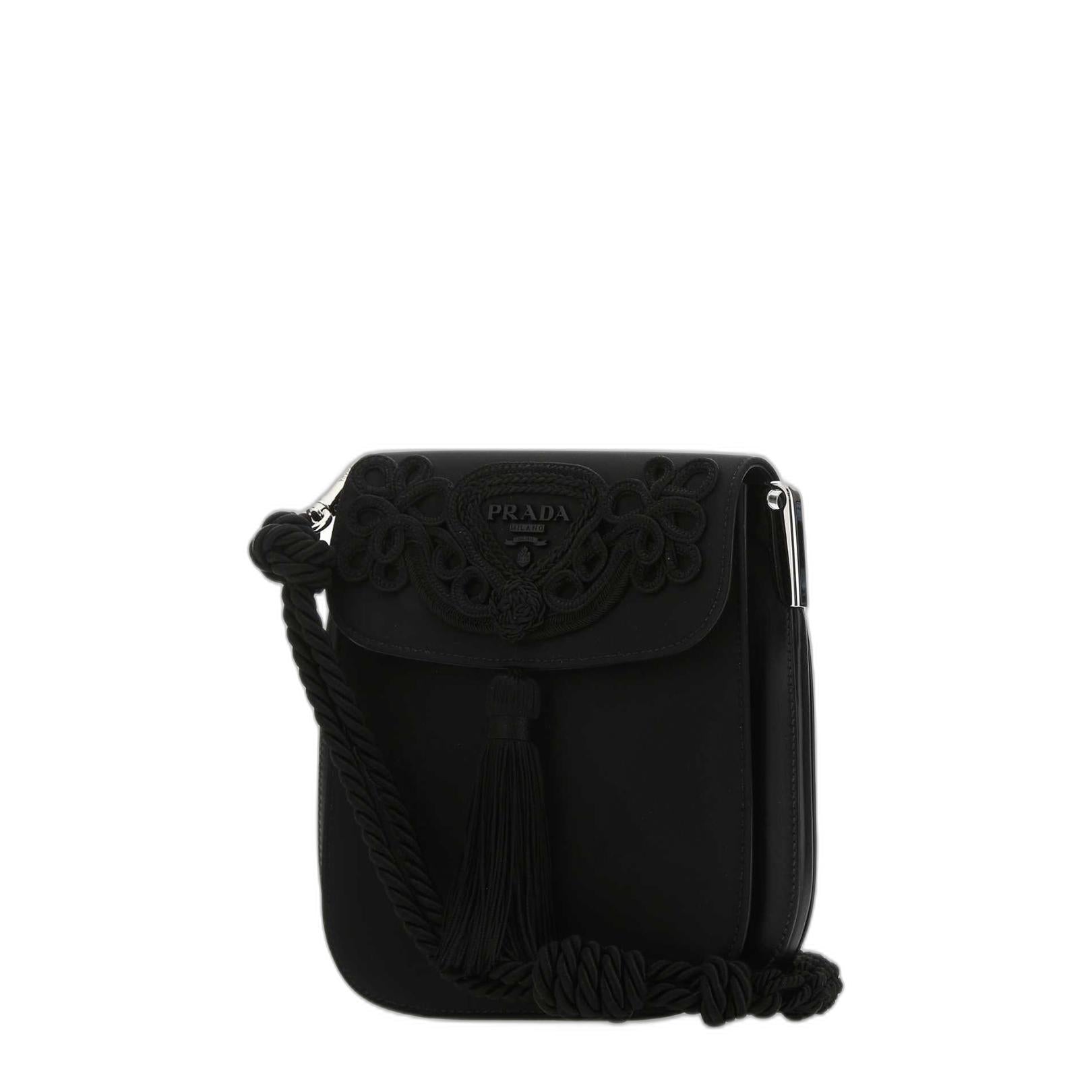 Logo Embroidered Shoulder Bag
