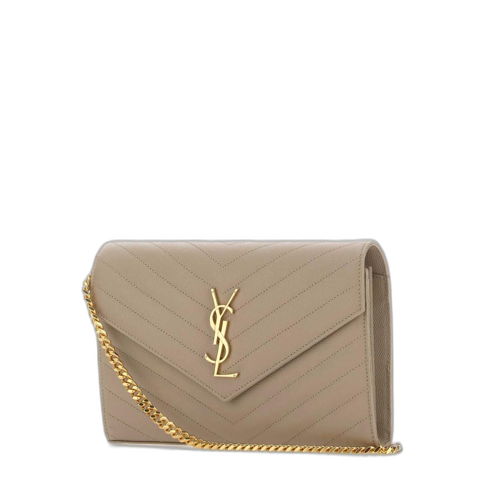 经典 Cassandre 粒纹皮革链条钱包