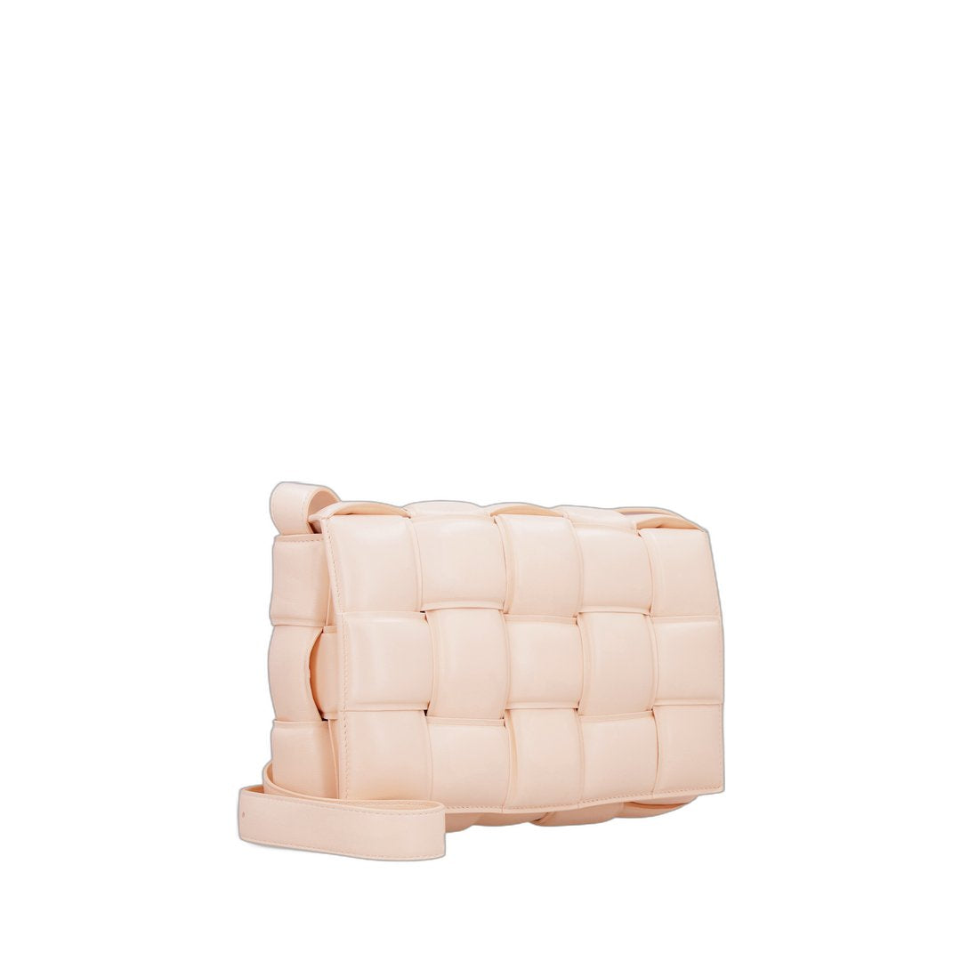 Padded Cassette Crossbody Bag In Blush Melon