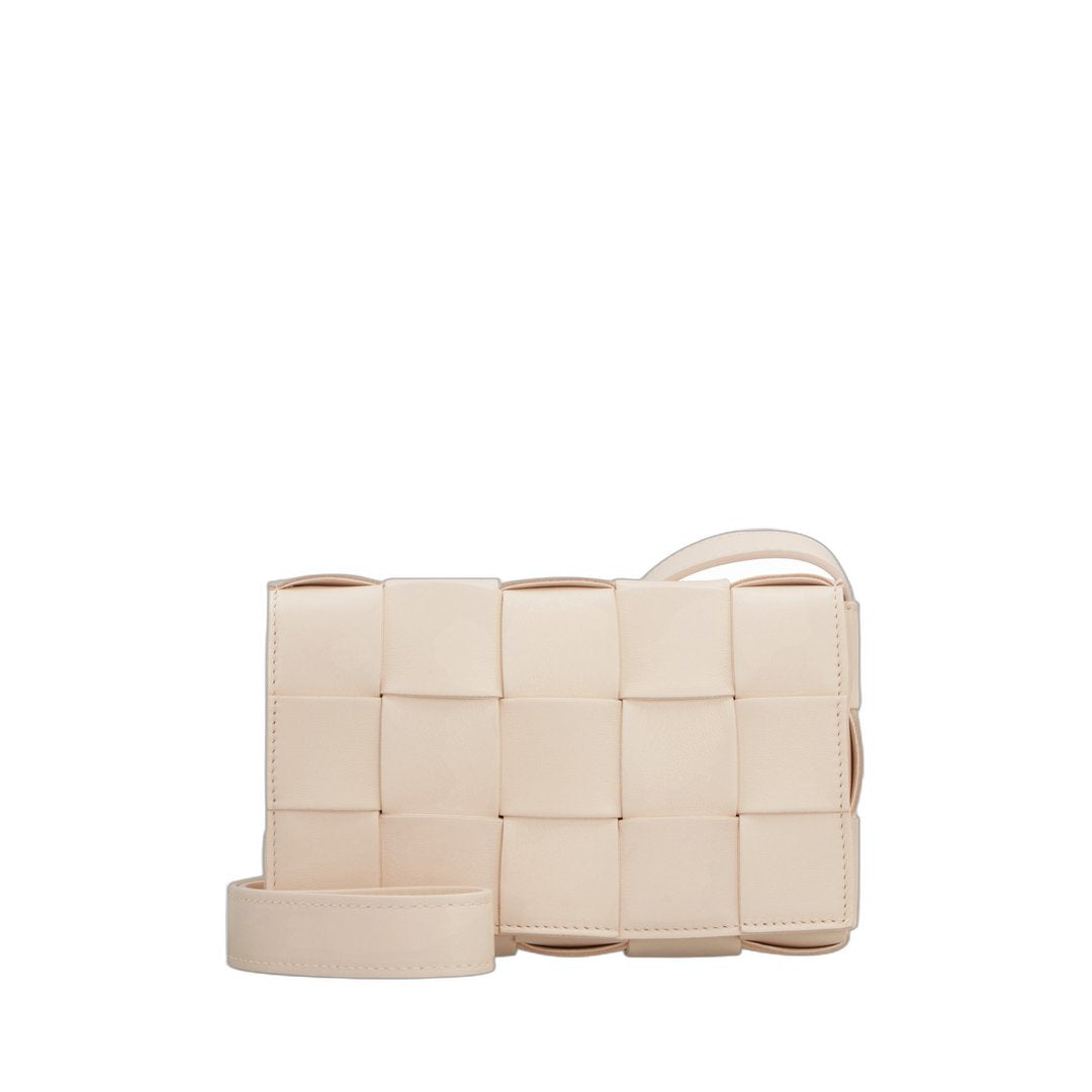 Small Cassette Shoulder Bag Macaroon & Gold