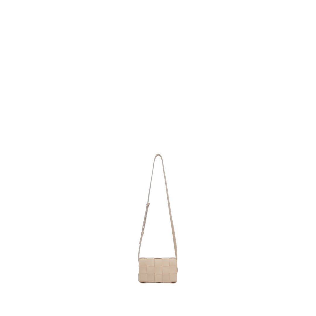 Small Cassette Shoulder Bag Macaroon & Gold