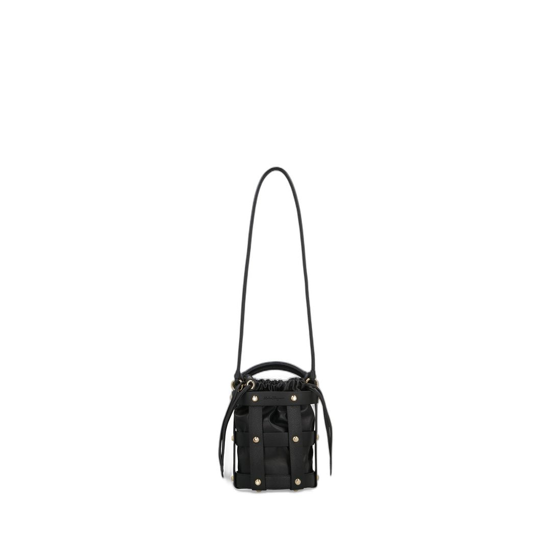 Cage Leather Bag Black