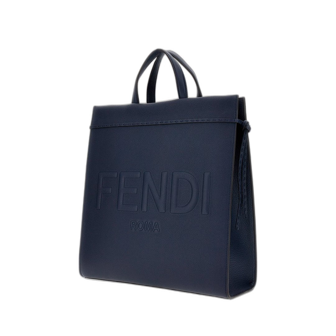 Roma Medium Go To
Blue Leather Shopper Bag