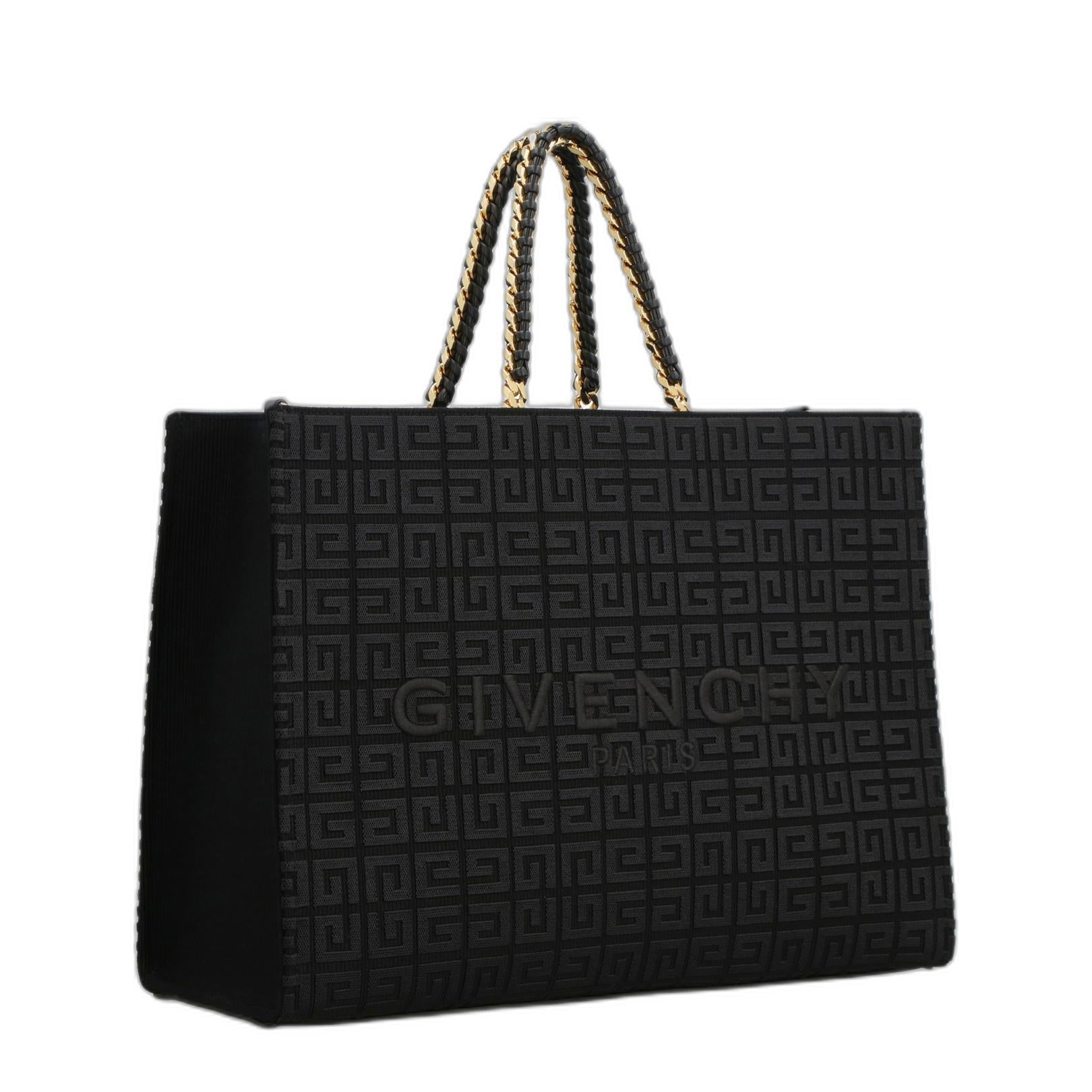 G-Tote 中型 4G 刺繡鏈條購物袋