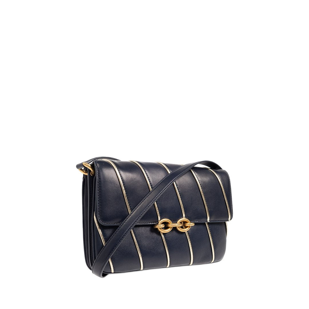 Le Maillon Satchel Bag In Navy Deep Marine
