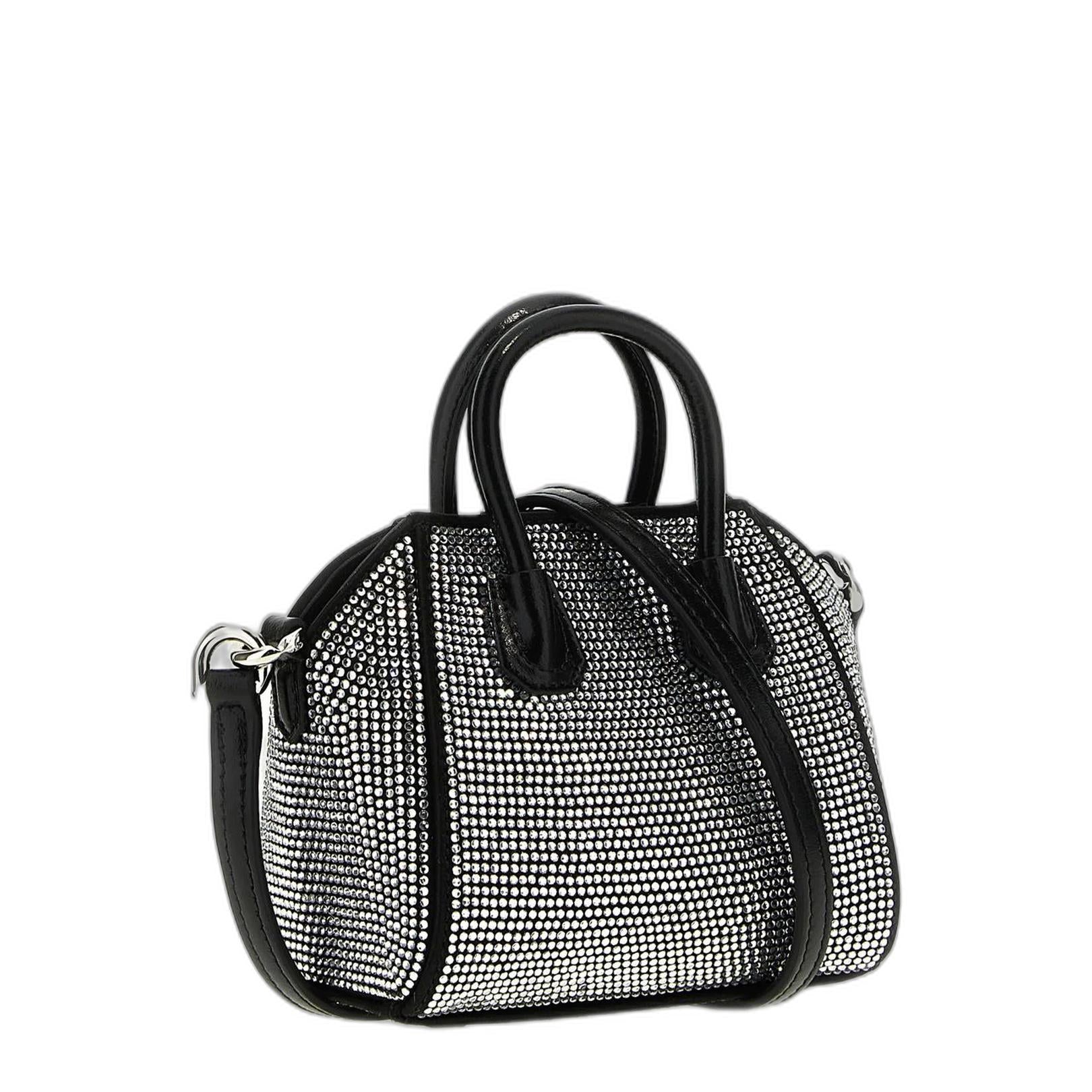 Antigona Micro Bag In Satin With Strass