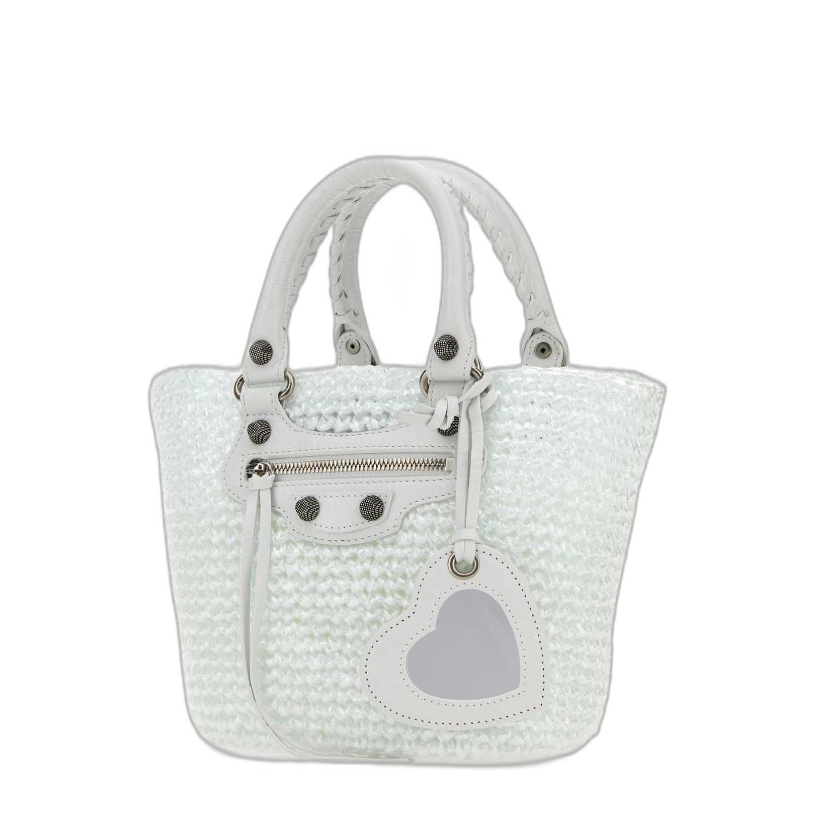 Le Cagole 白色小号 Panier 托特包