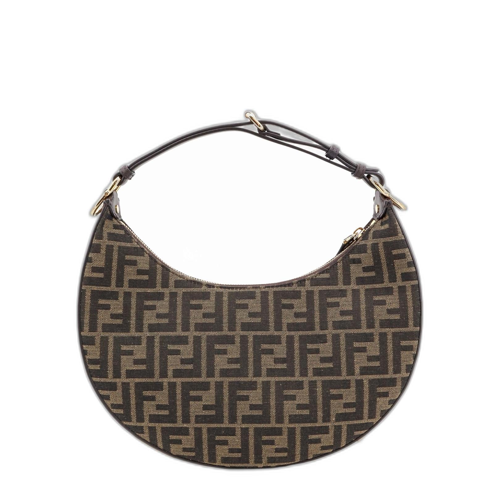 Fendigraphy Leather Shoulder Bags - Brown