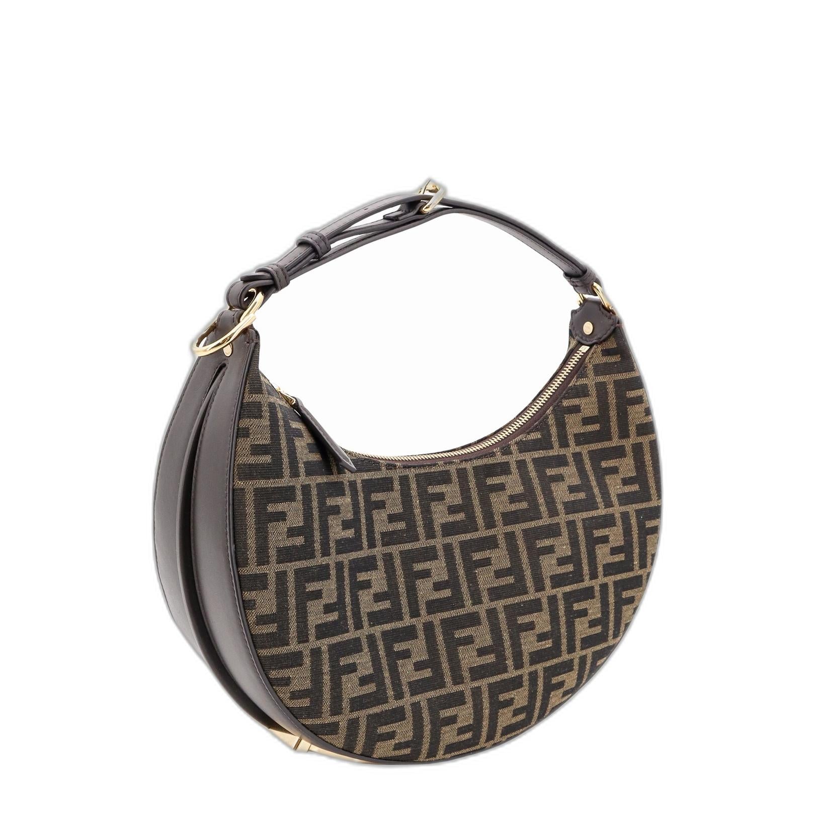 Fendigraphy Leather Shoulder Bags - Brown