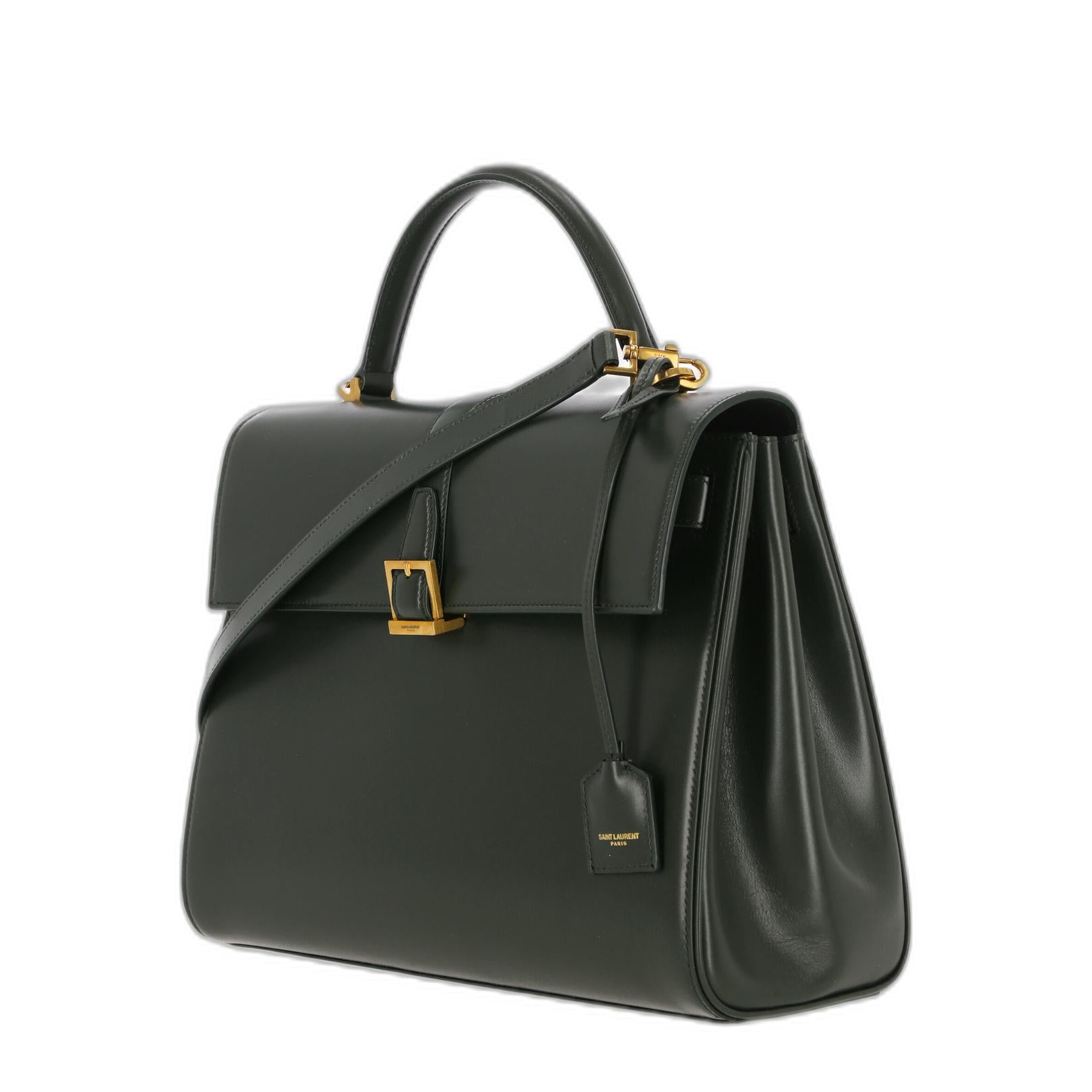 LE Fermoir Small Top Handle Bag In Shiny Leather