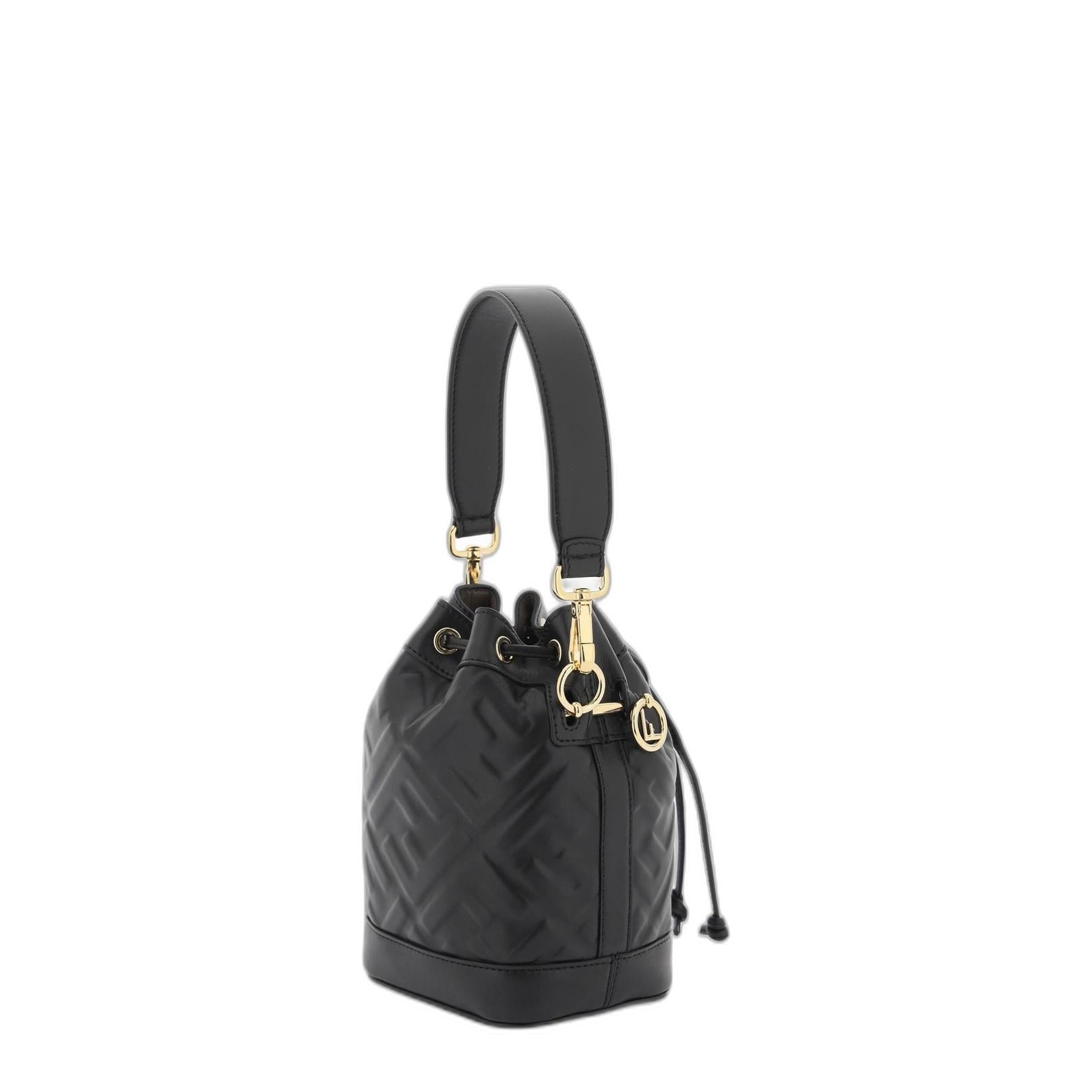 Mon Tresor Logo Embossed Bucket Bag