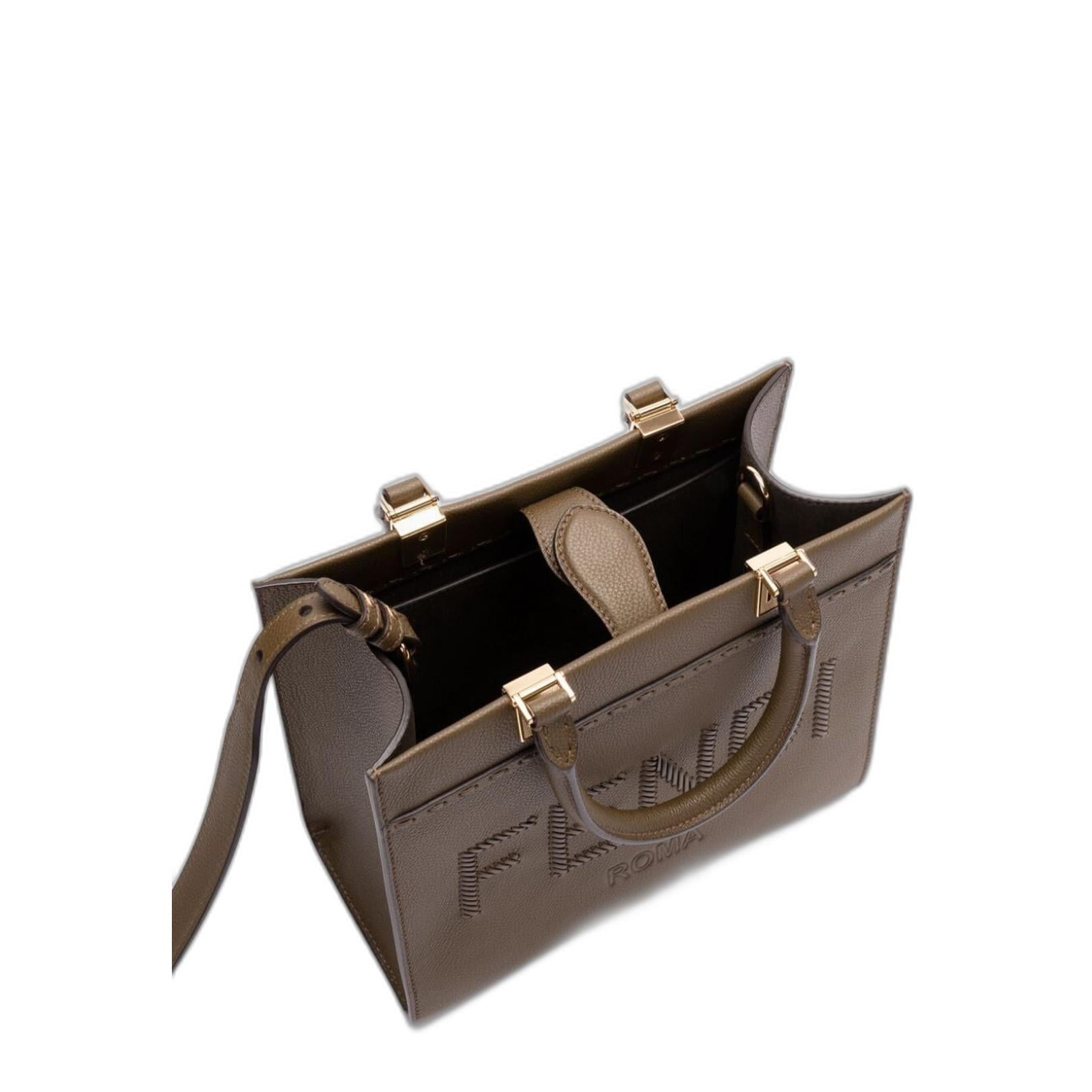 Logo Detailled Top Handle Bag