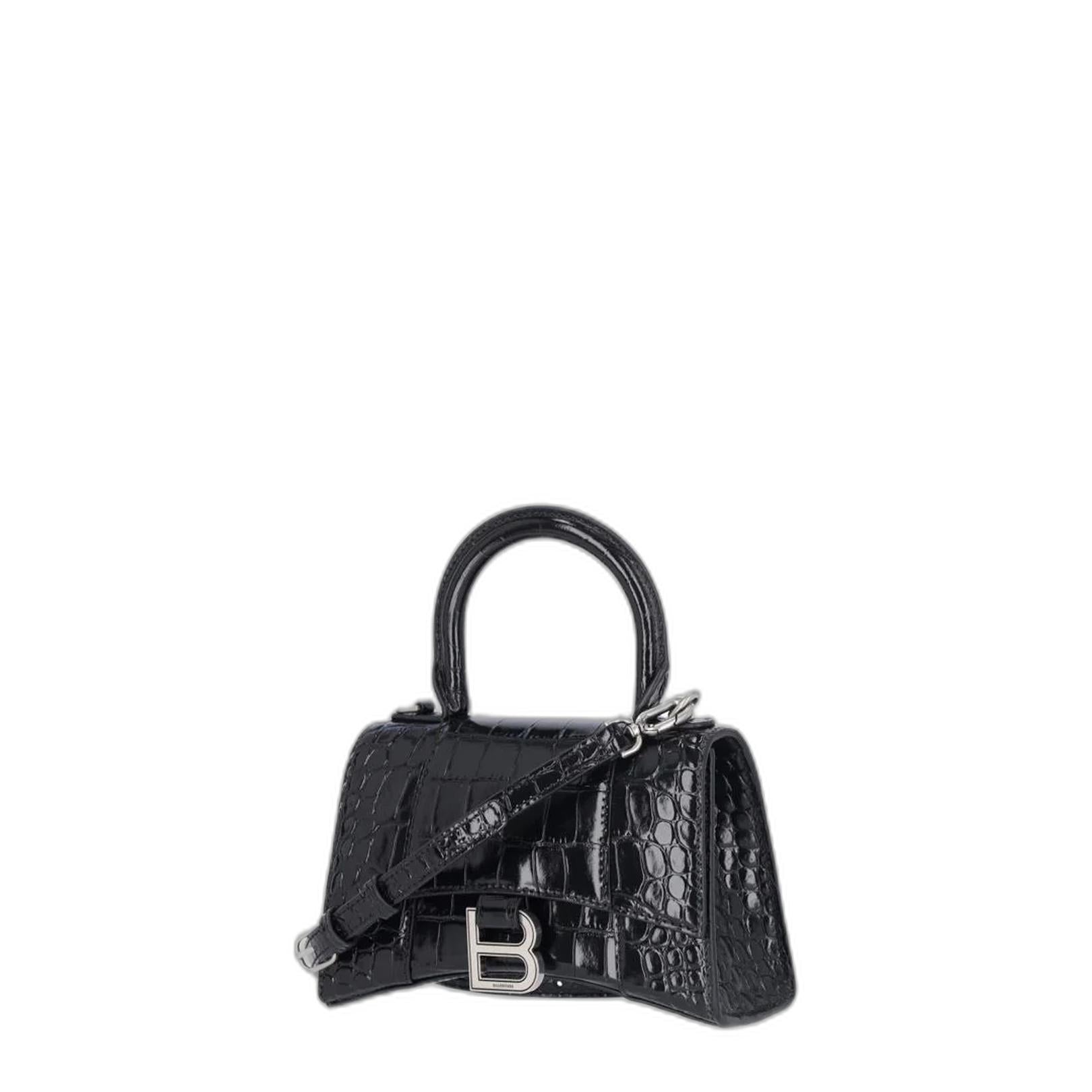 Hourglass Xs Logo Plaque Tote Bag