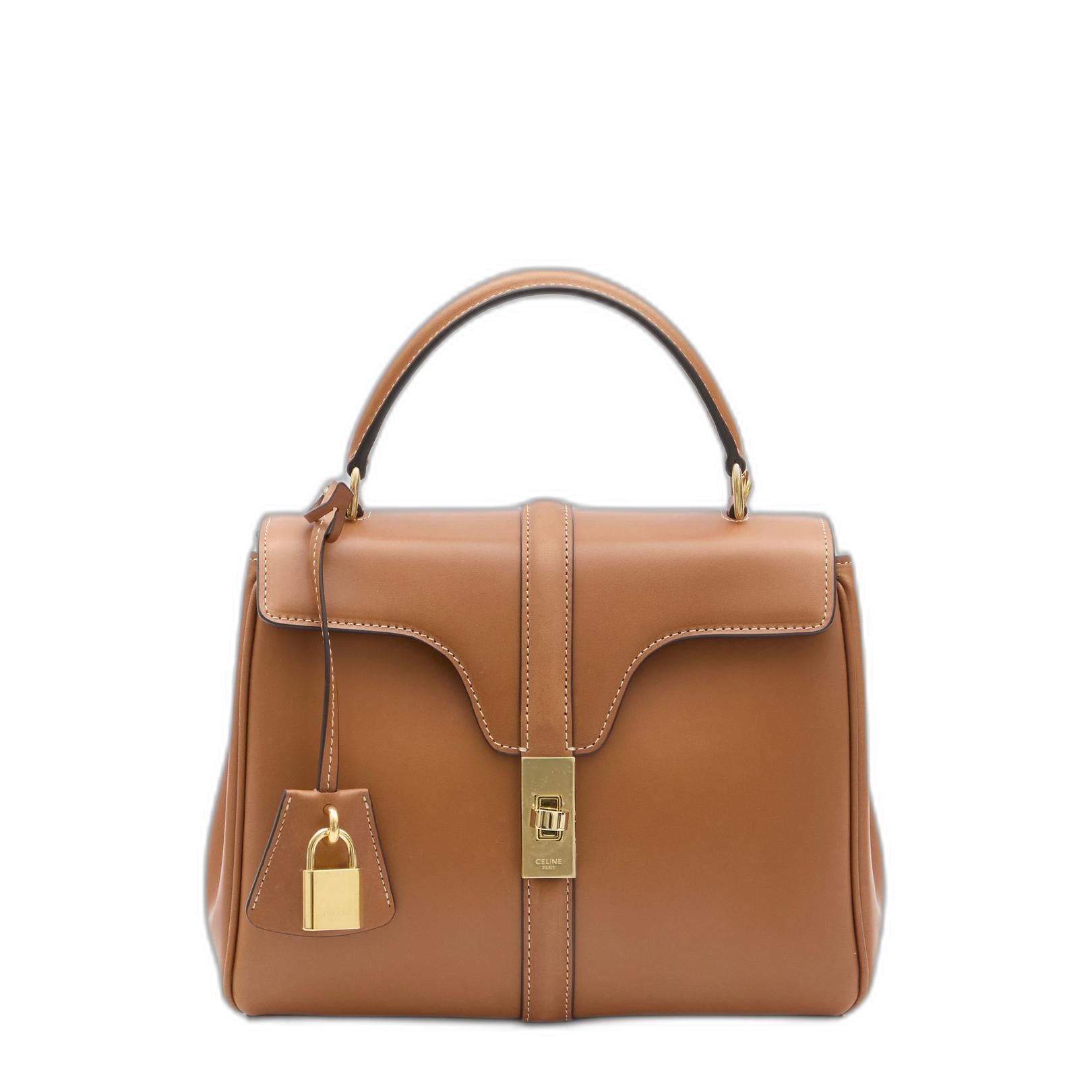 16 Small 2way Handbag in Tan Calfskin