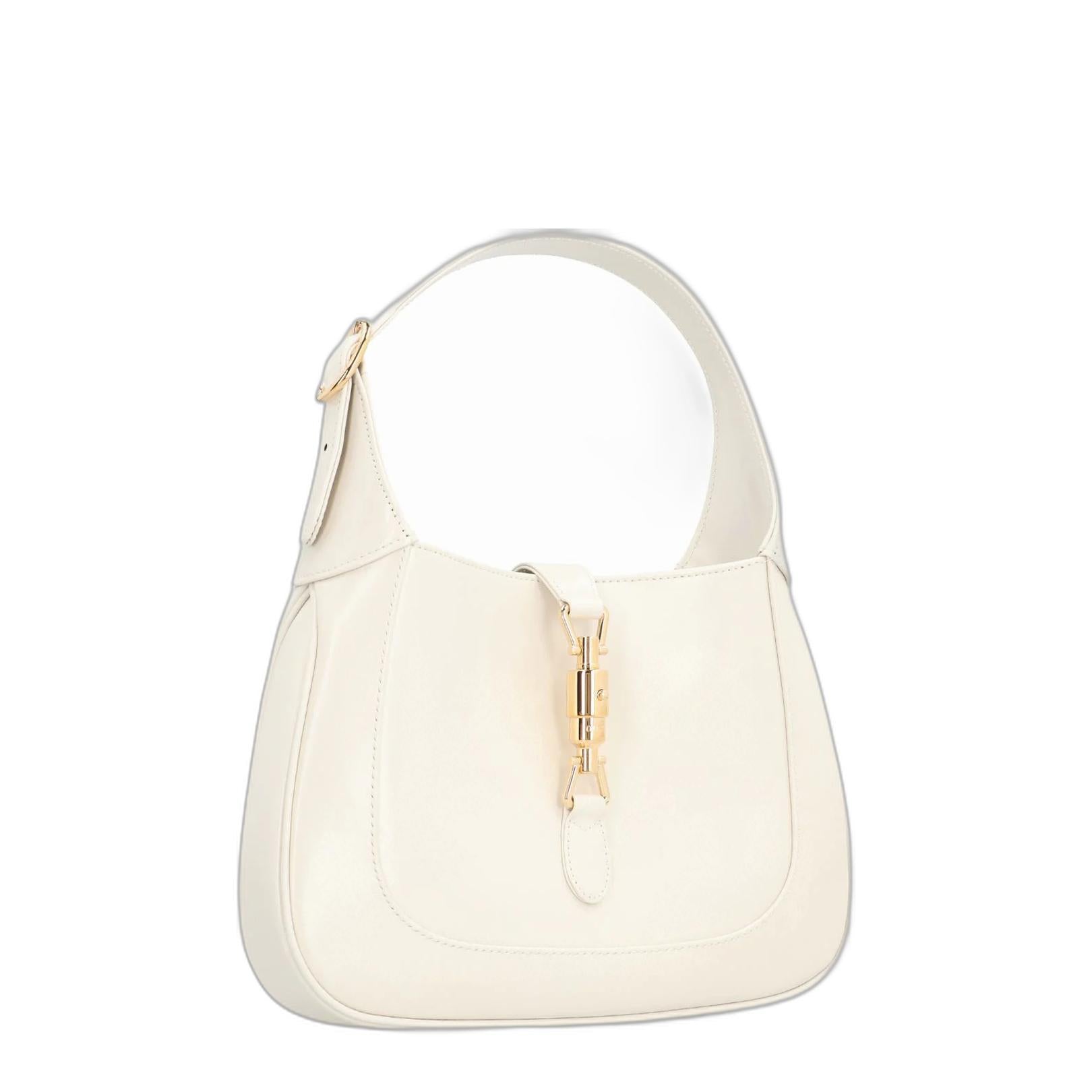 Jackie 1961 Small Shoulder Bag in White Leather