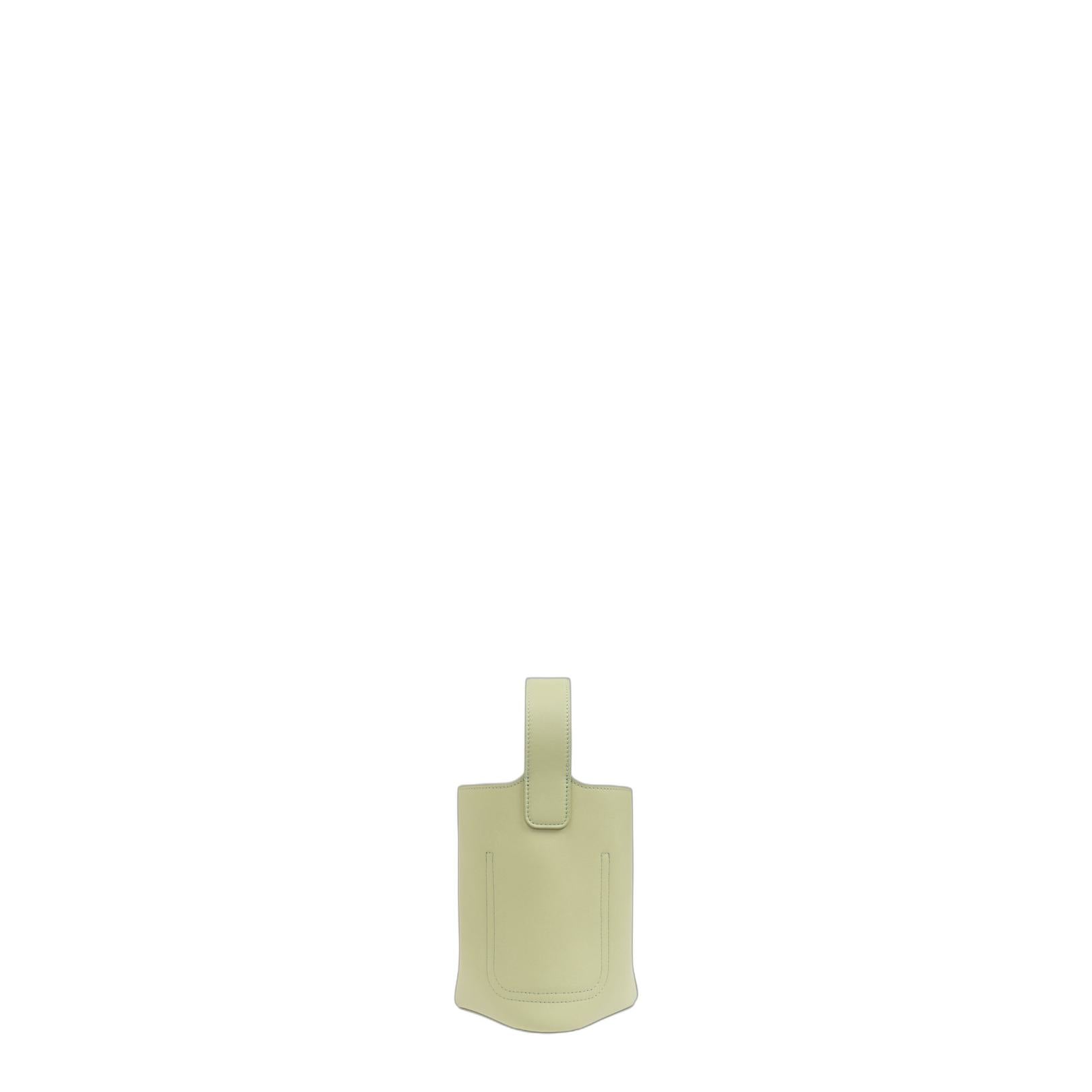 Mini Pebble Bucket In Mellow Calfskin