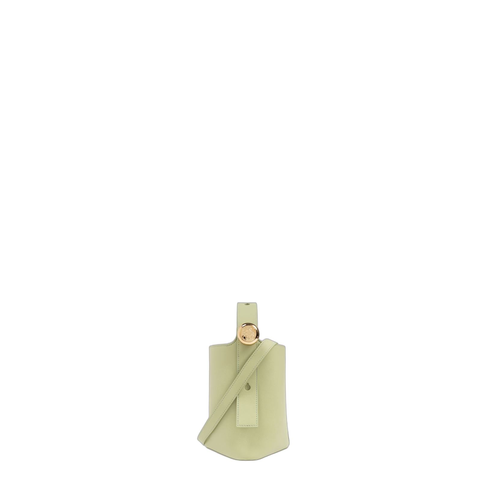 Mini Pebble Bucket In Mellow Calfskin