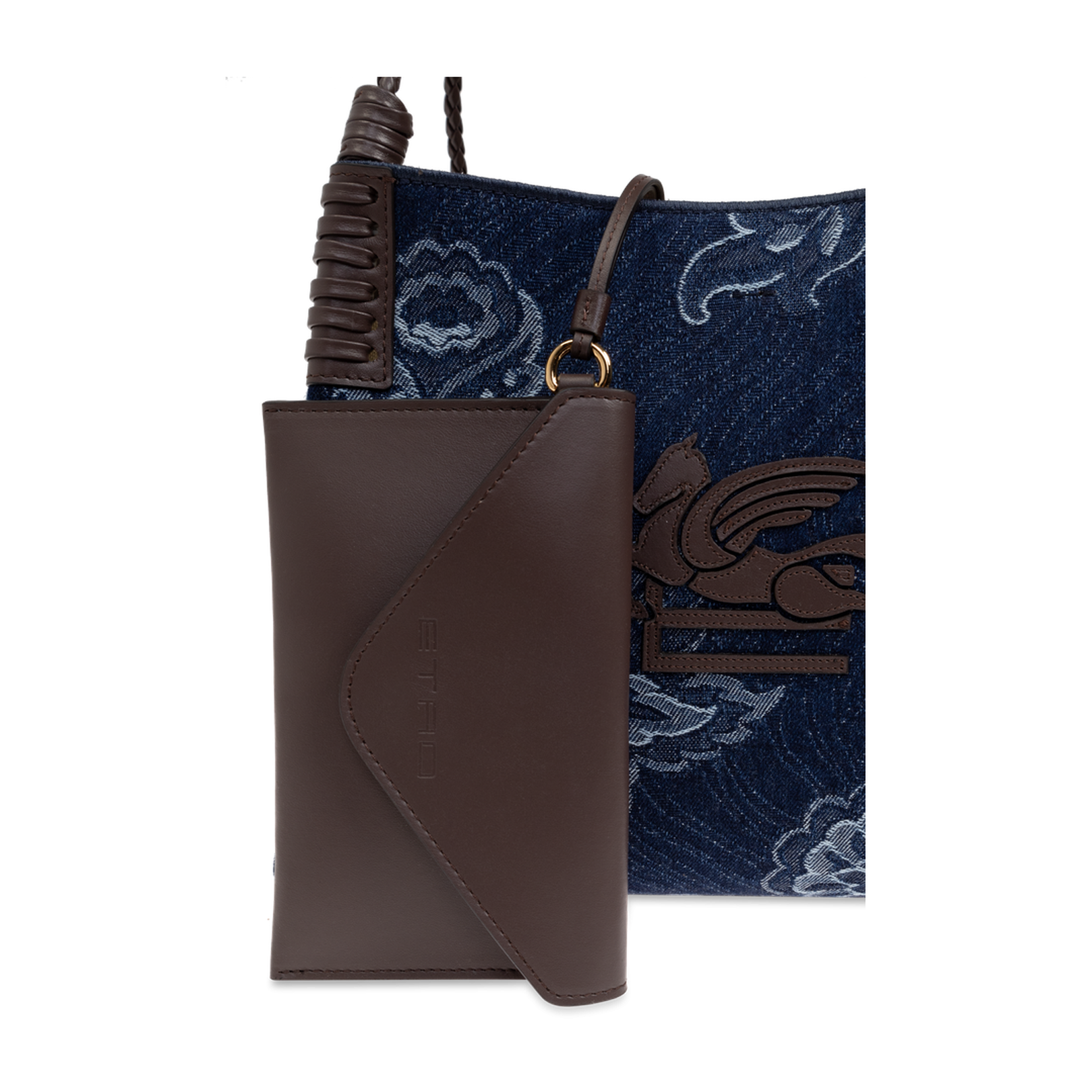 Small Libra Tote Bag in Jacquard Denim